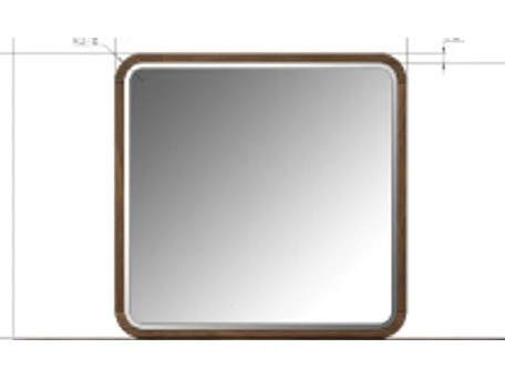 Penny Fluted Chocolate Mousse Dresser Mirror