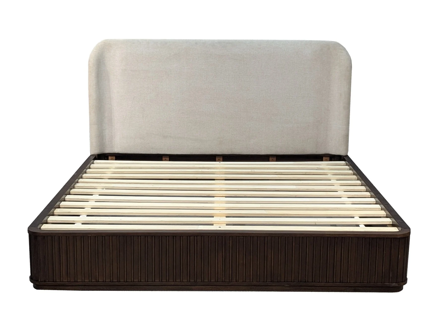 Penny Fluted Chocolate Mousse King Bed