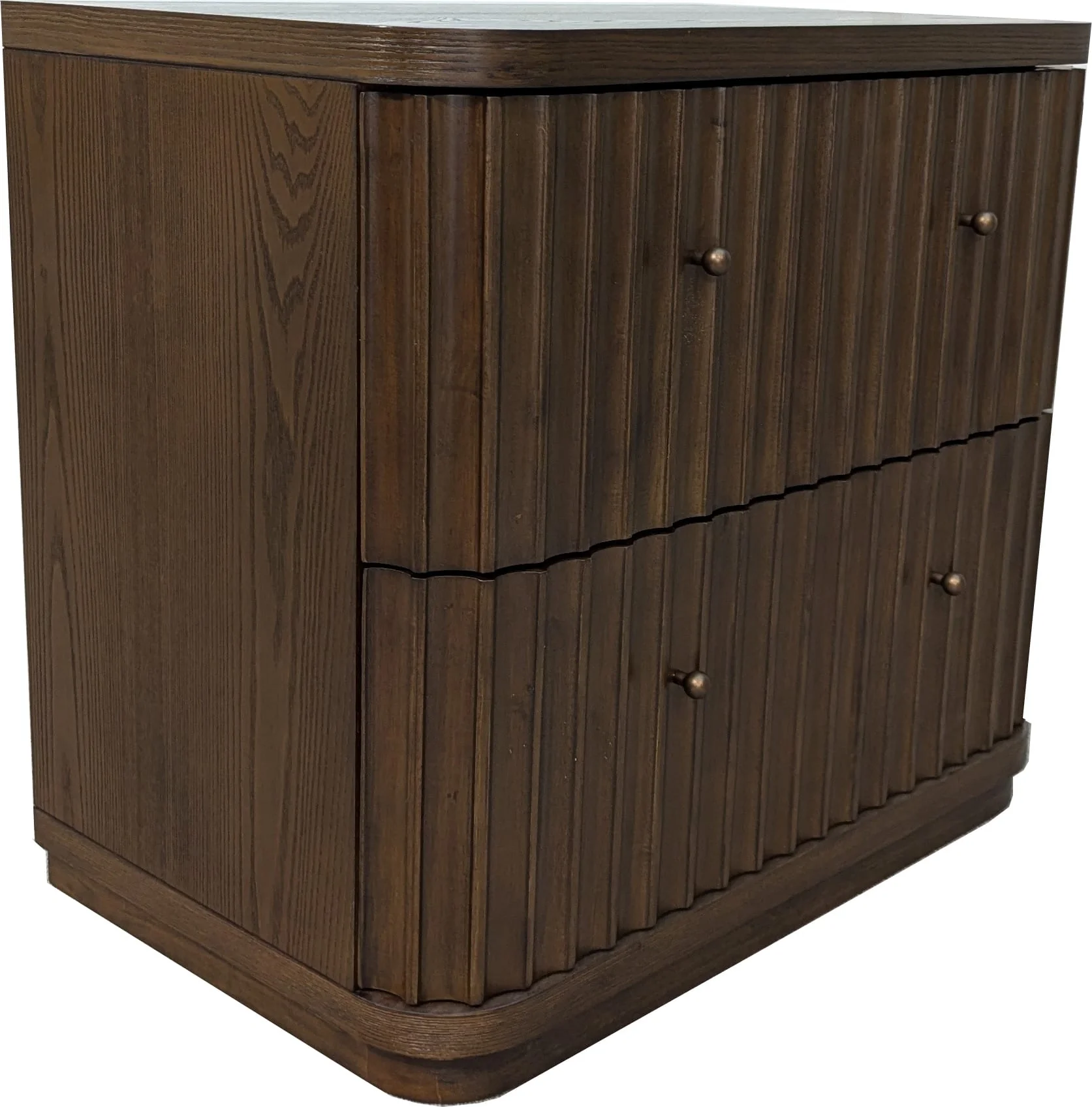 Penny Fluted Chocolate Mousse Nightstand - Image 3