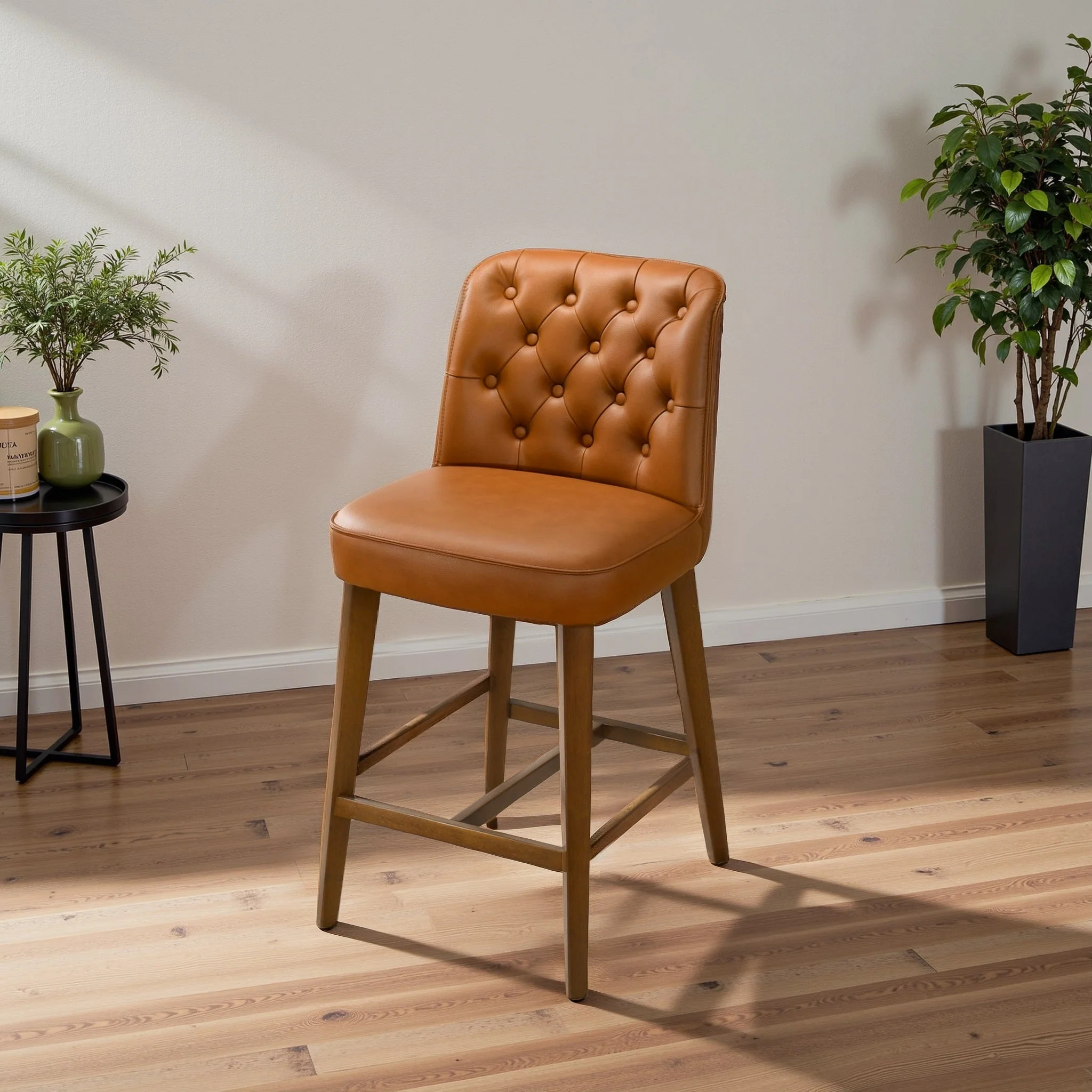 Peoria Elegant Mid-Century Modern Counter Stool for Kitchen Island - Image 3