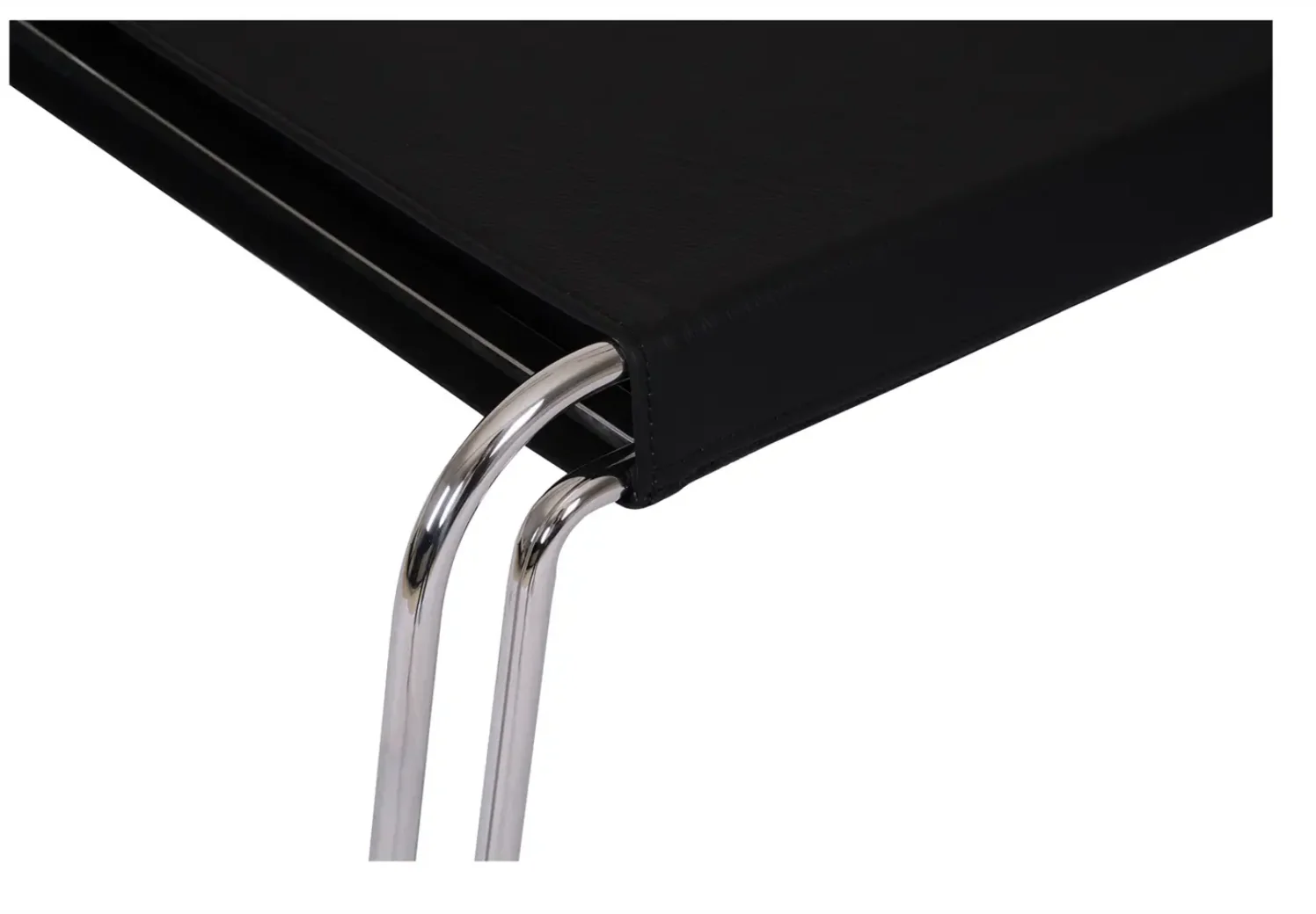 Petra Leather Stool - Black Leather - Image 5