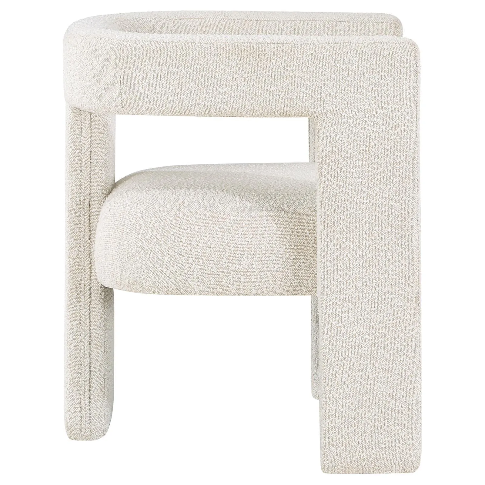 Petra White Boucle Upholstered Accent Side Chair - Image 8