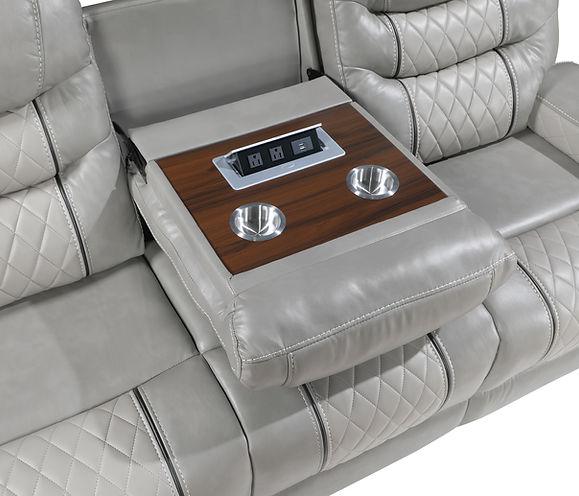 Phoenix II Grey Reclining Living Room Set - Image 2