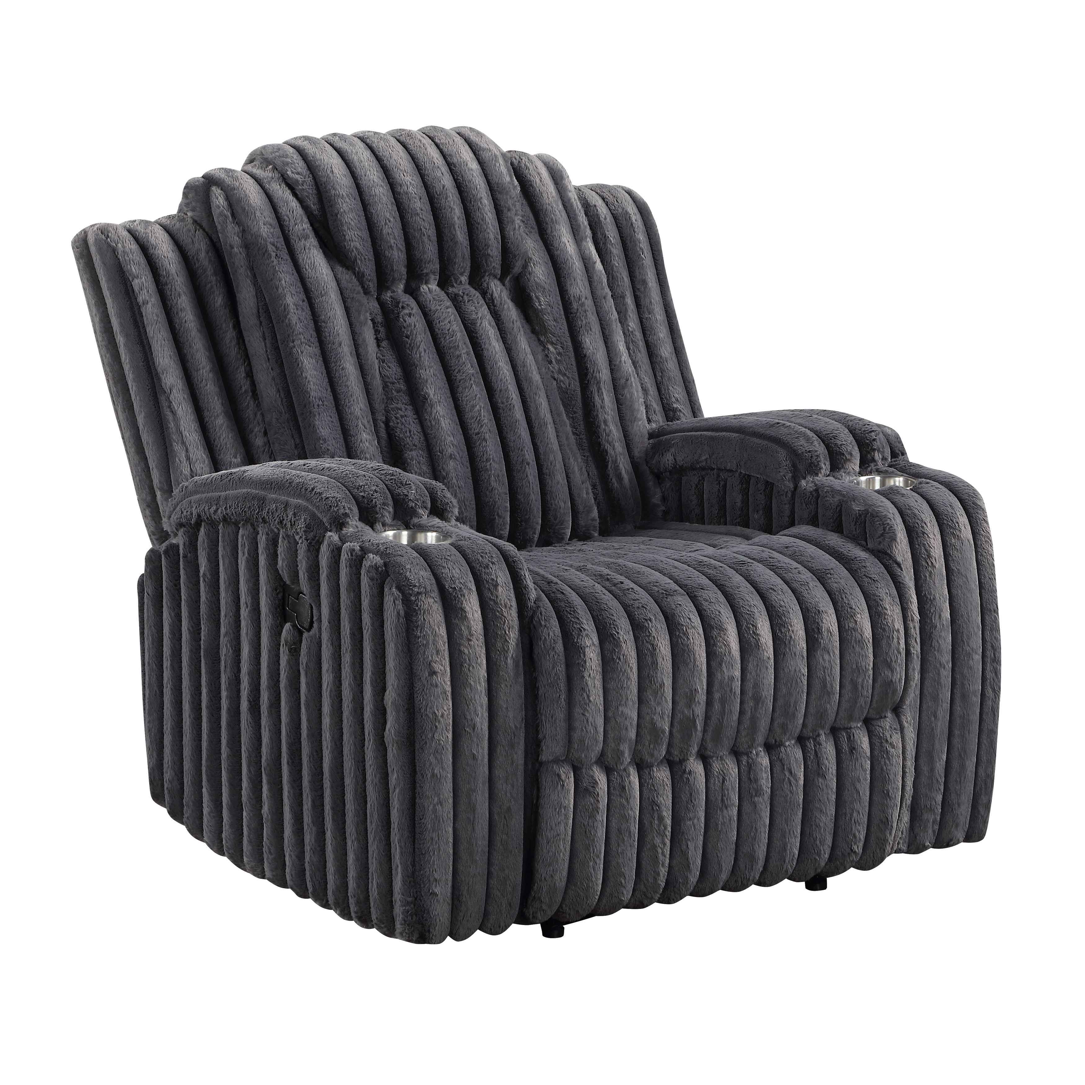 Phyllis Dark Gray 3-Piece Reclining Living Room Set - Image 12
