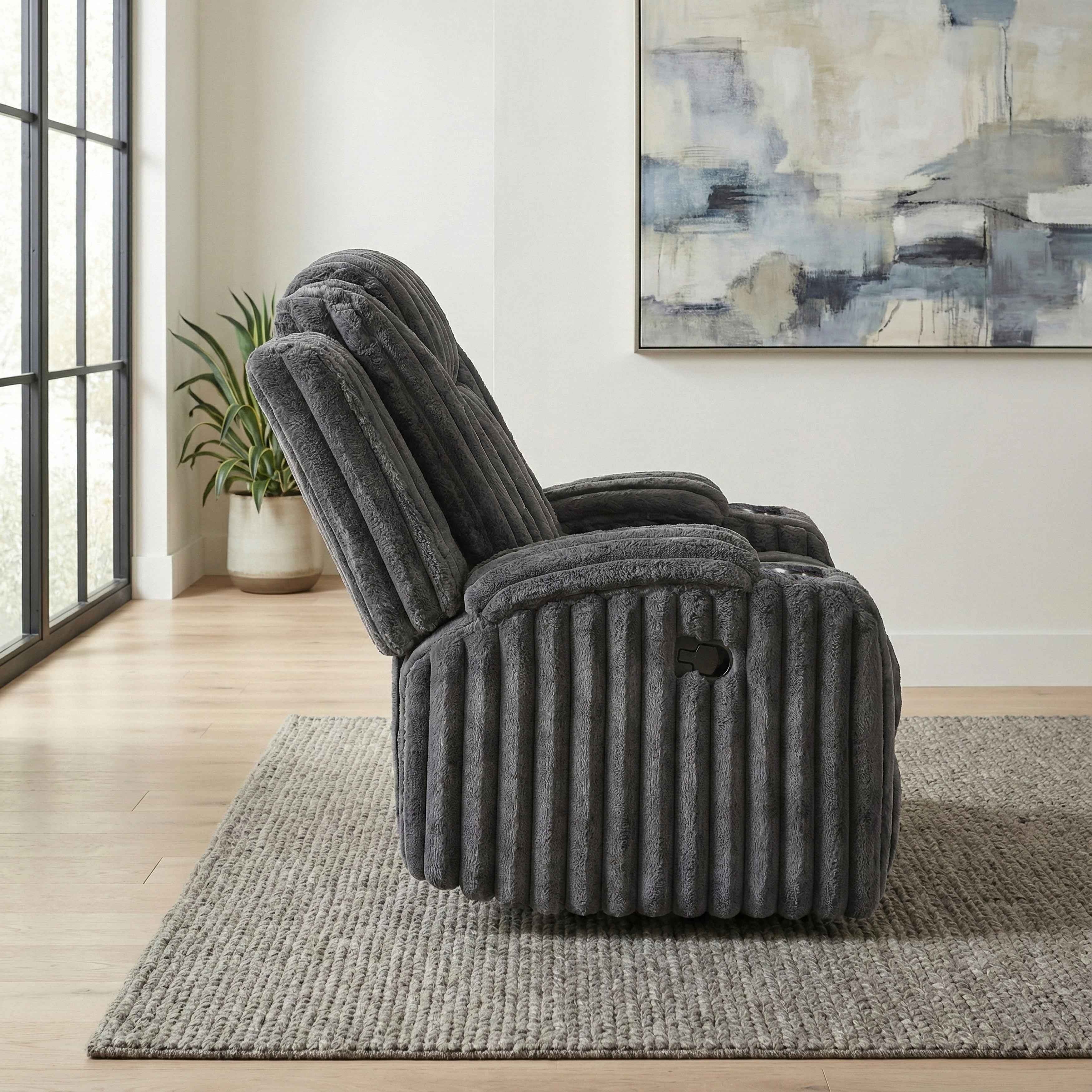 Phyllis Dark Gray Reclining Chair - Image 16
