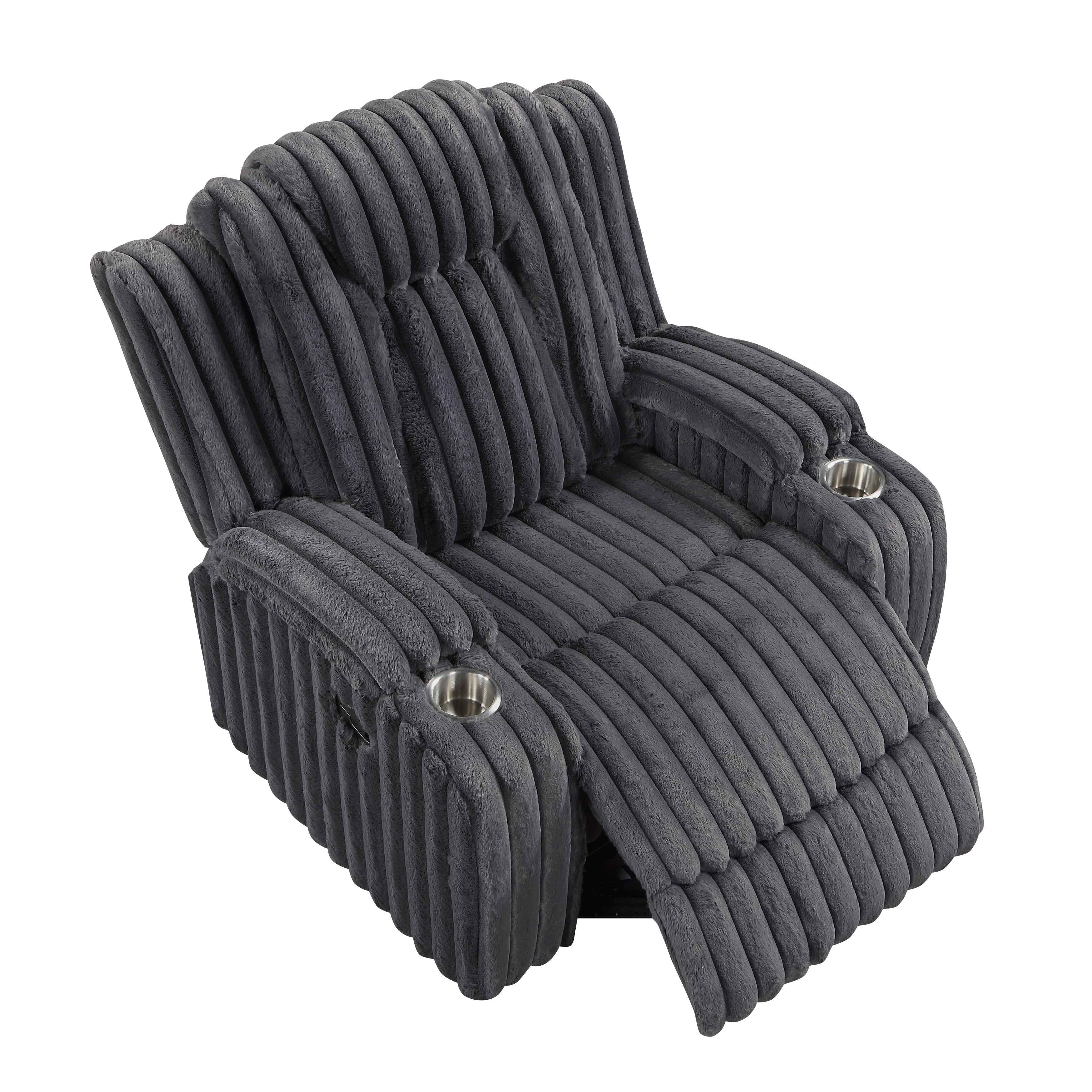 Phyllis Dark Gray Reclining Chair - Image 6