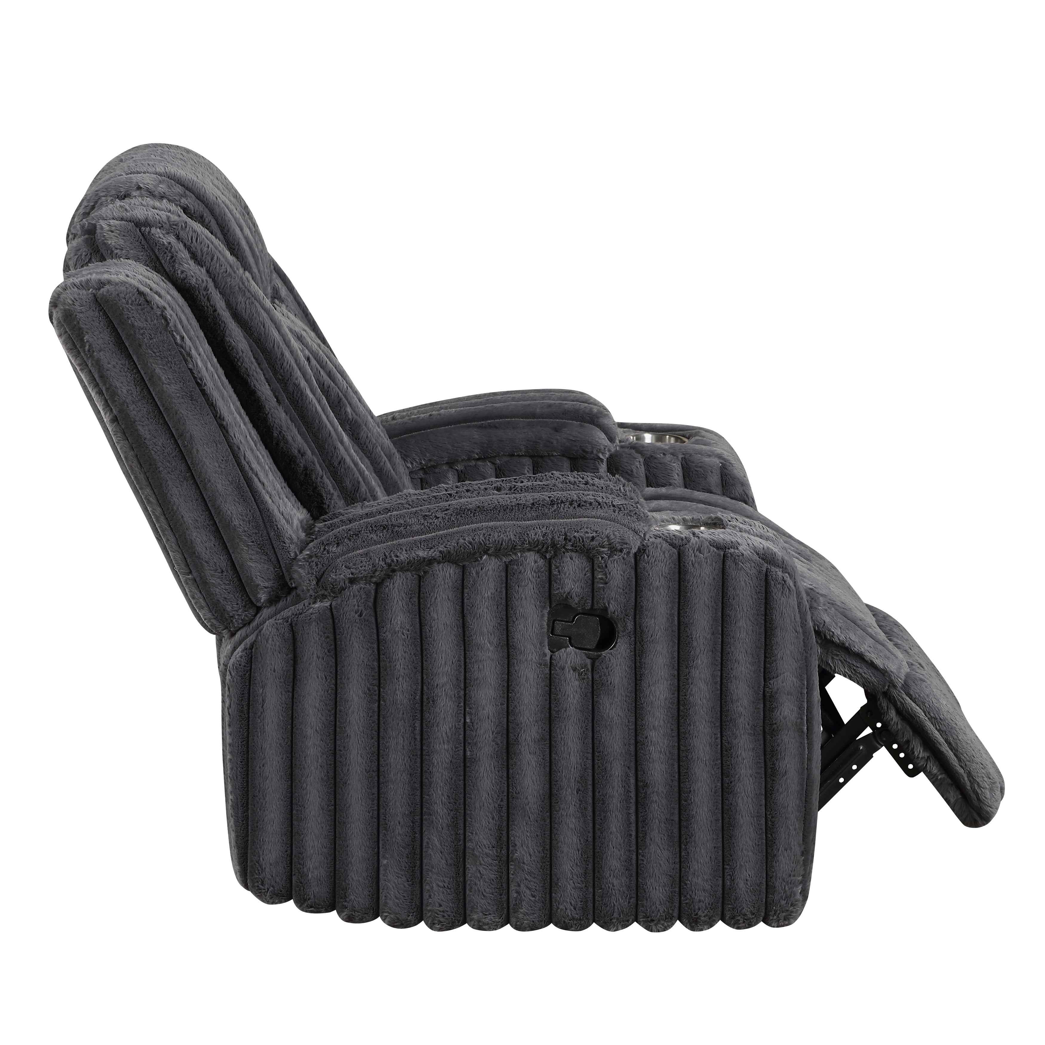 Phyllis Dark Gray Reclining Chair - Image 8