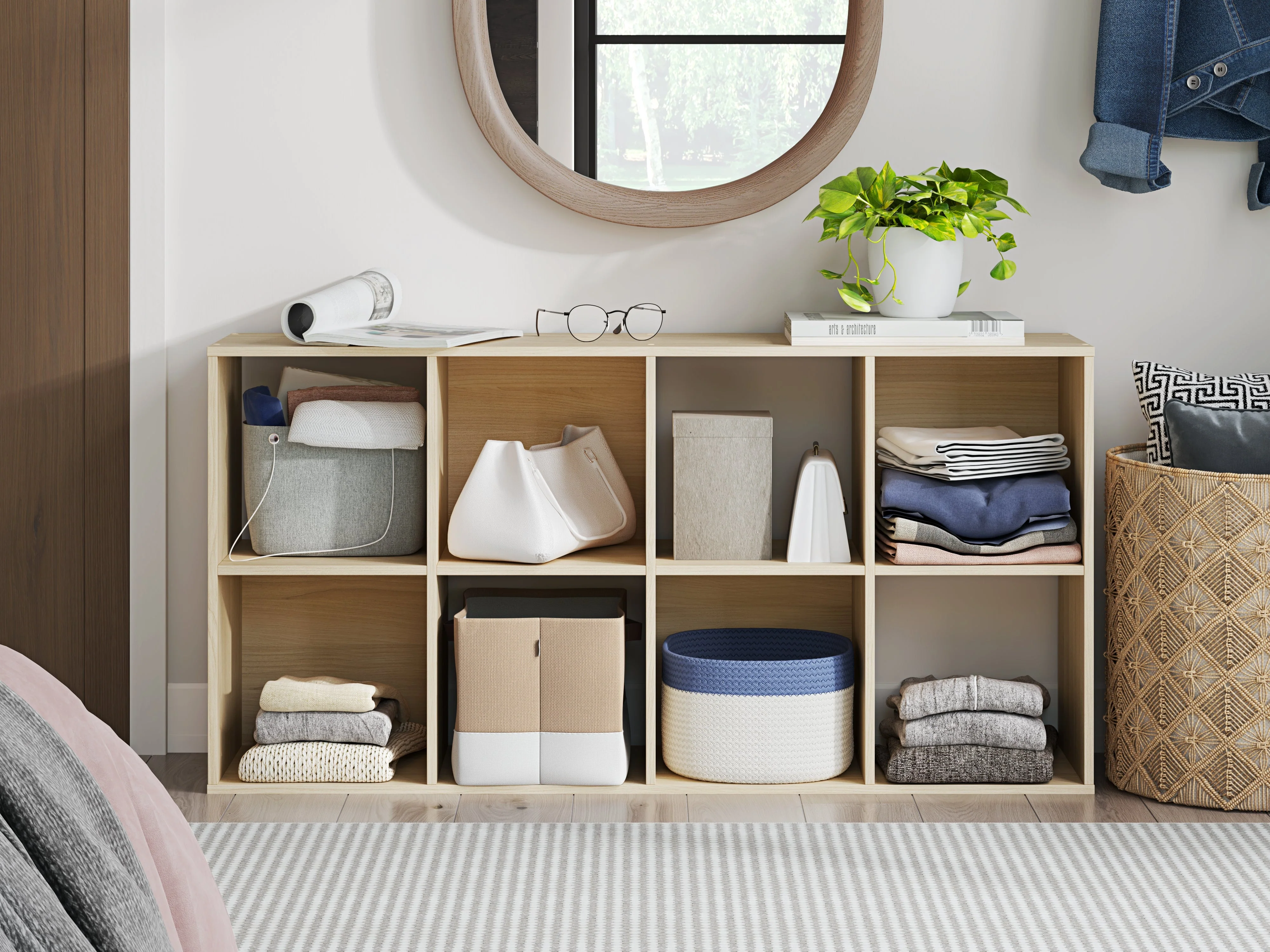 Piperton Tan Eight Cube Organizer - Image 8
