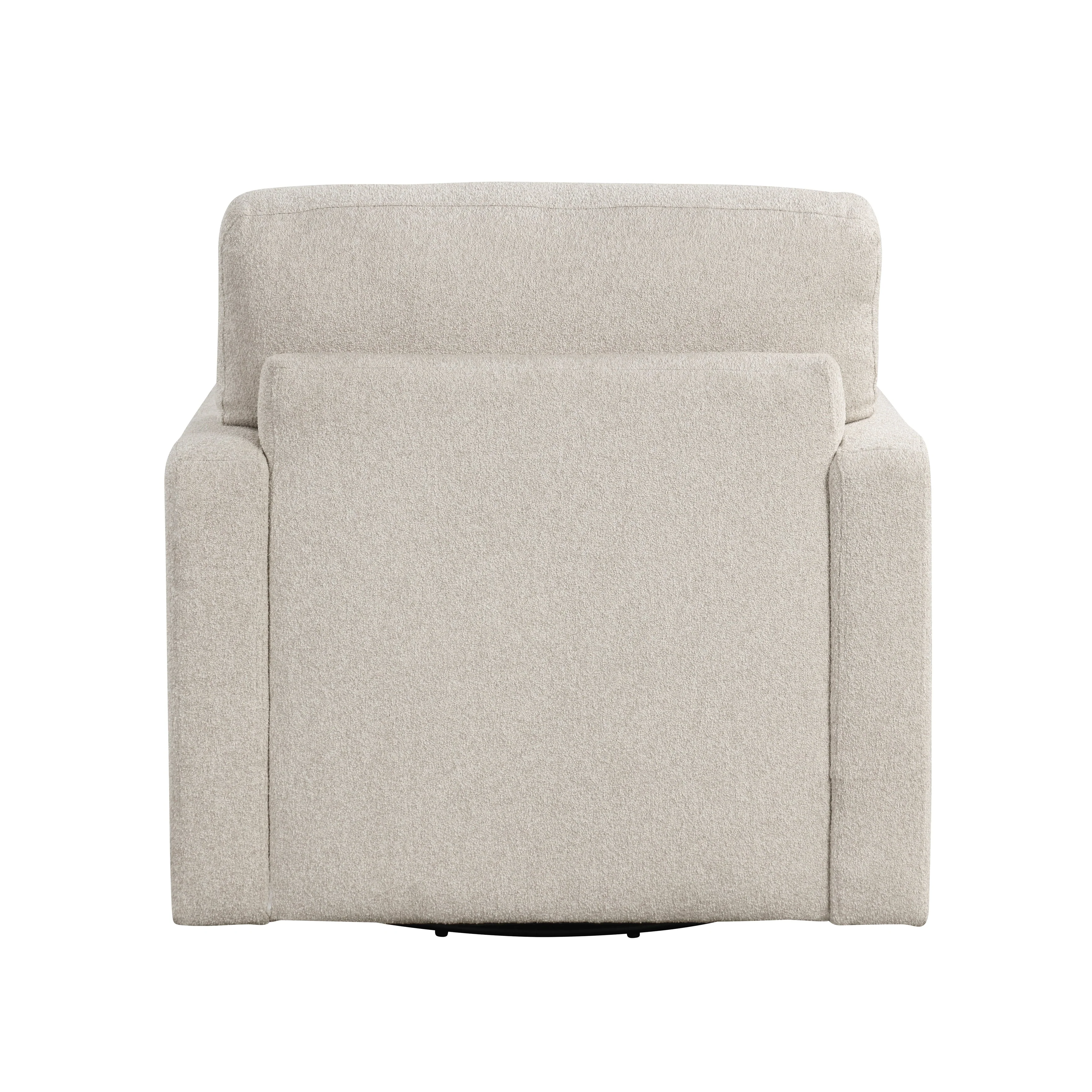 Pompano Beige Boucle Swivel Chair - Image 4