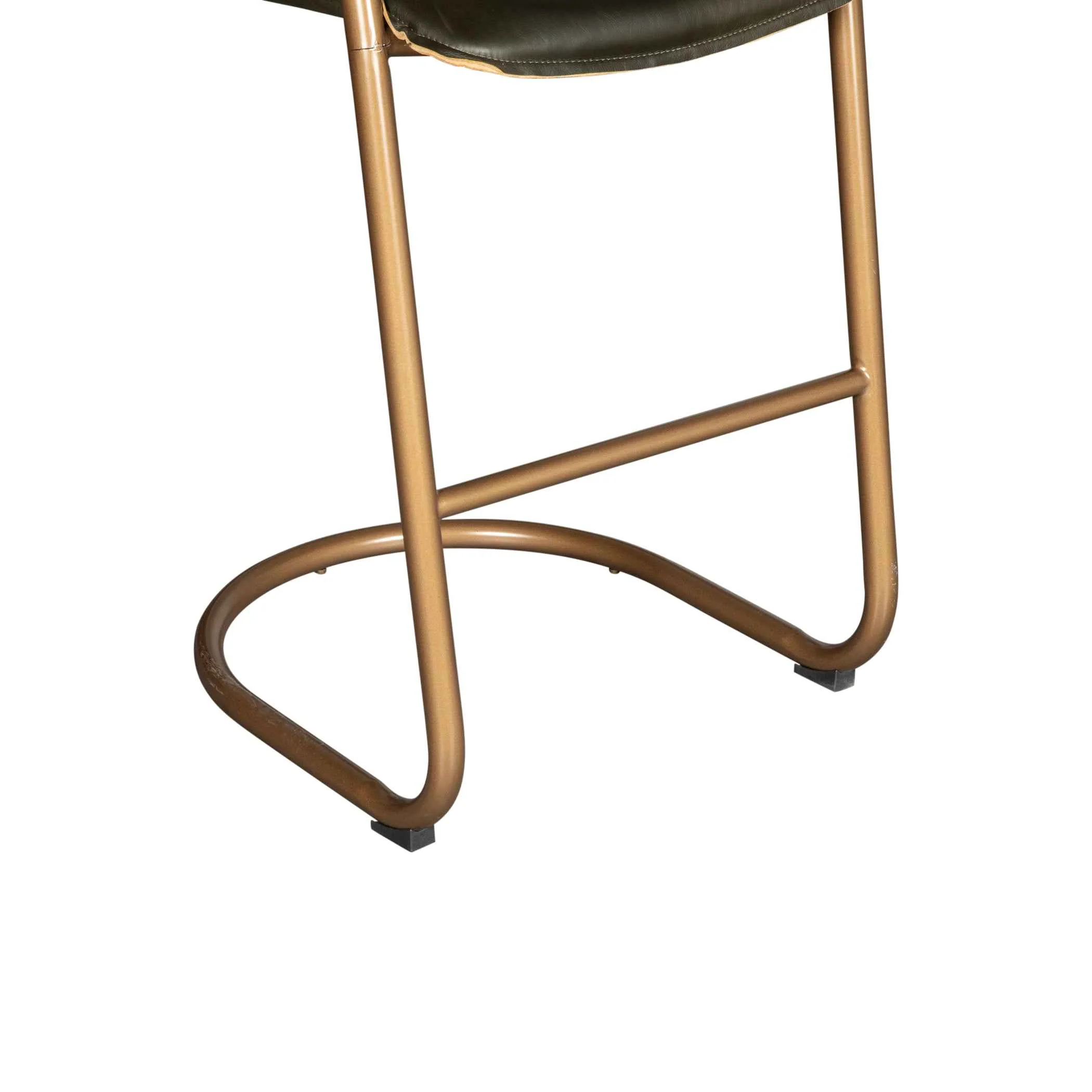 Portofino 22" Bar Chair in Emerald Green Leather - Image 14