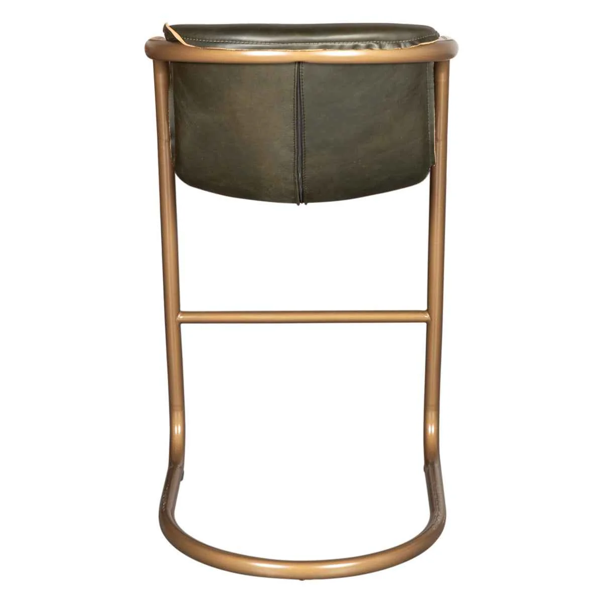 Portofino 22" Bar Chair in Emerald Green Leather - Image 3