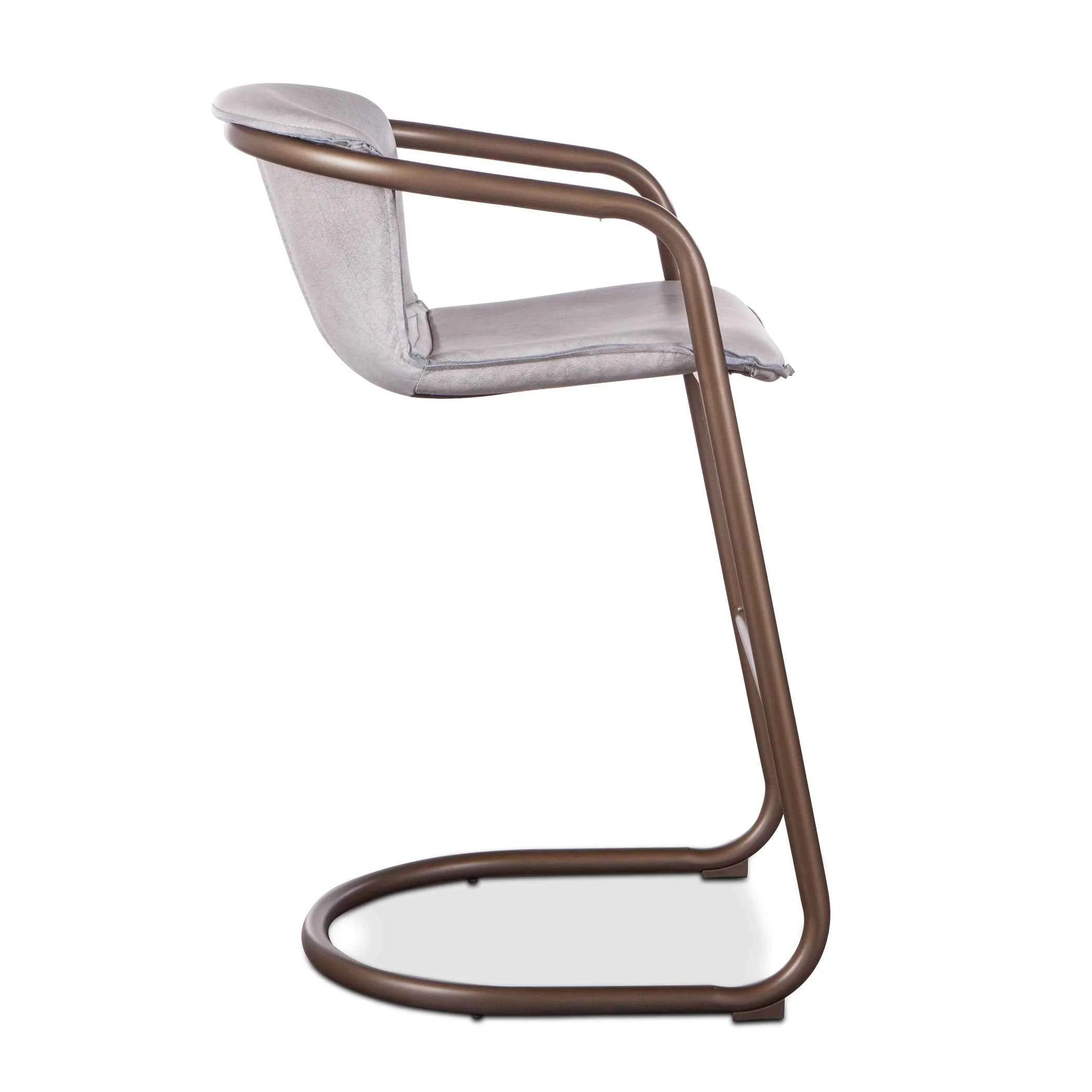 Portofino 22" Bar Chair in Vintage White Leather - Image 10