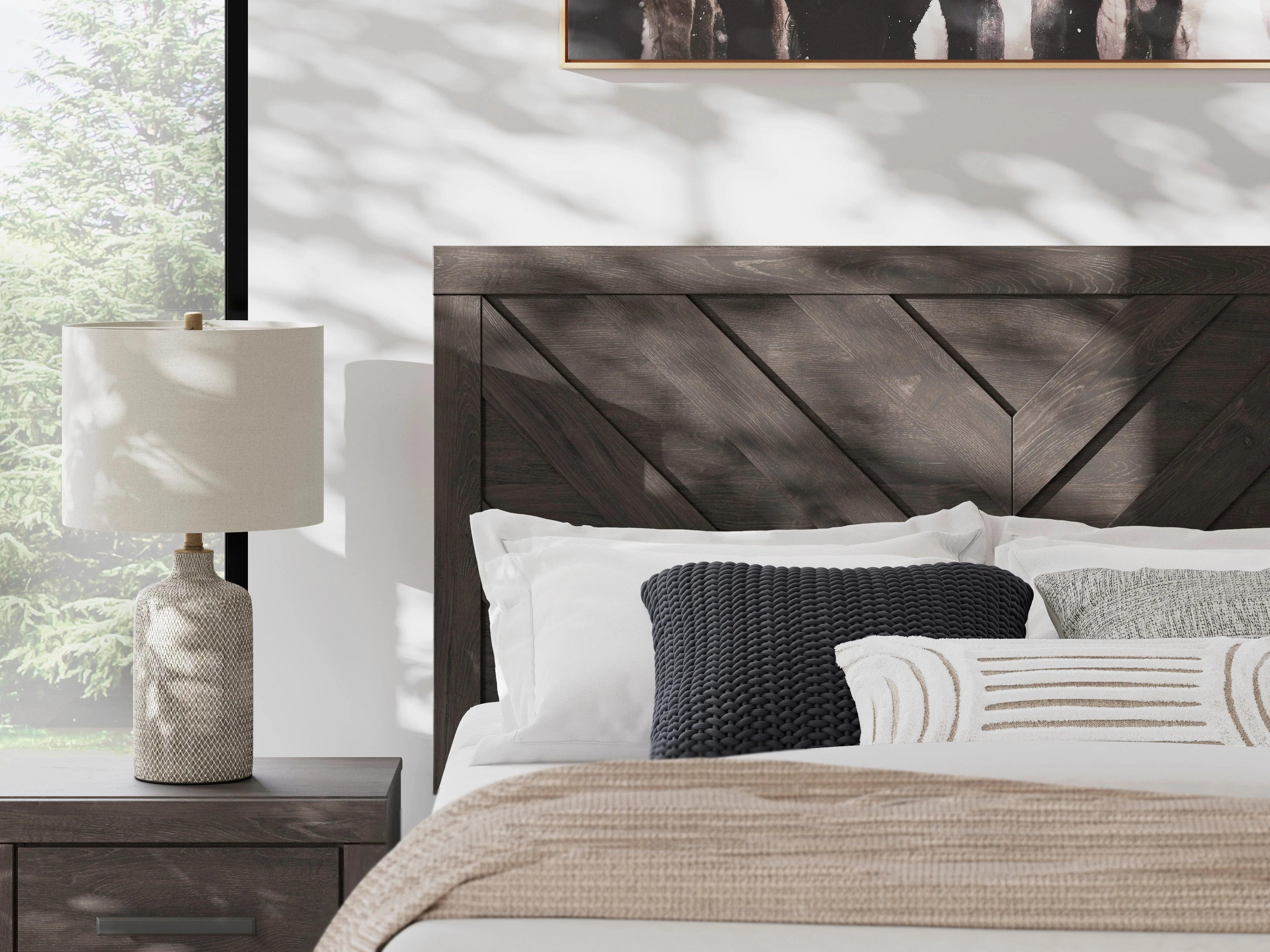 Prendonea Charcoal Panel Bedroom Set - Image 6