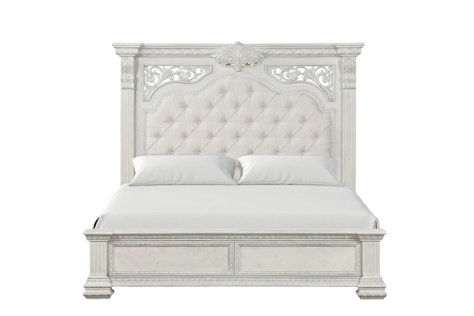 Promenade Wire Brushed White Queen Bed - Image 7