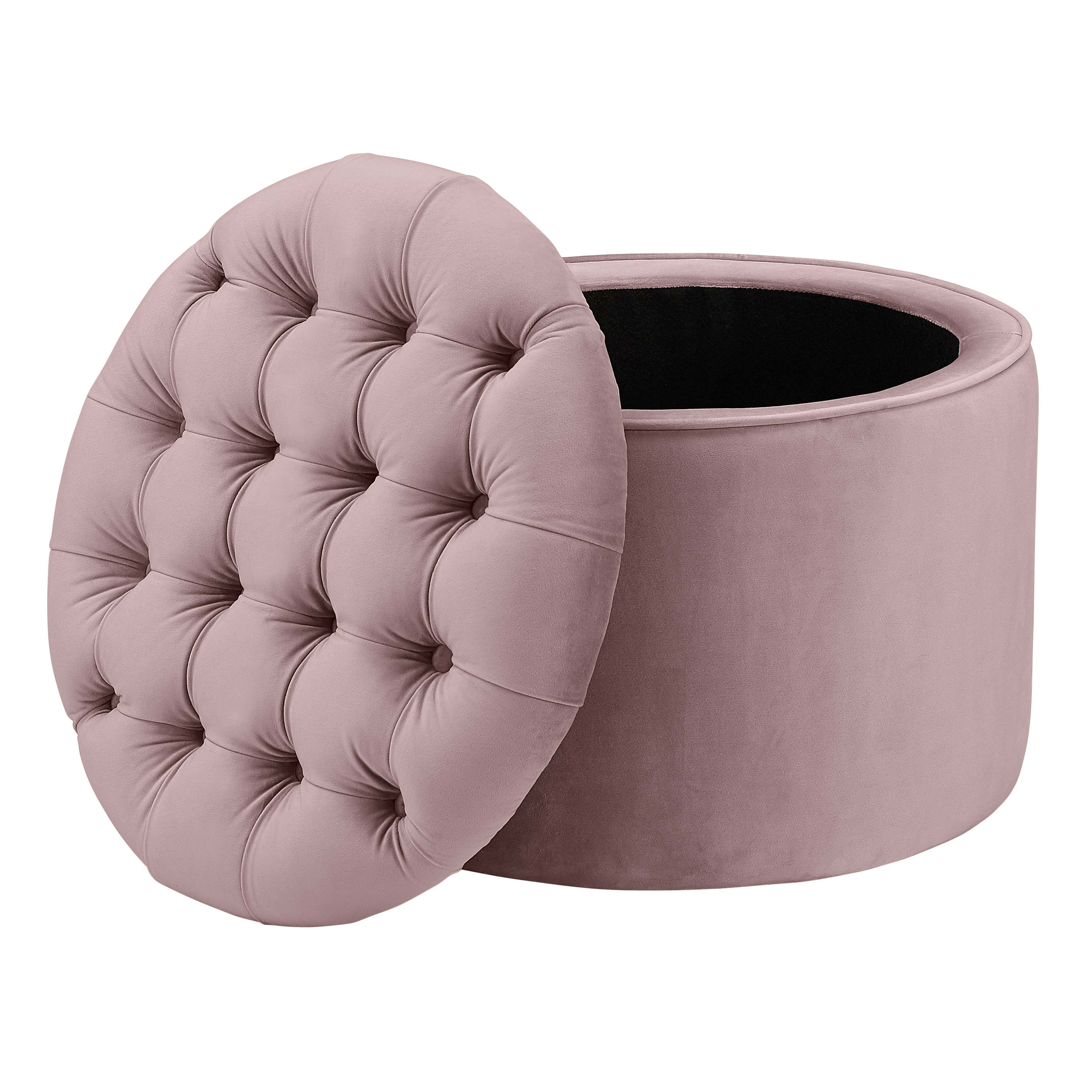 Queen Velvet Storage Ottoman - Image 3