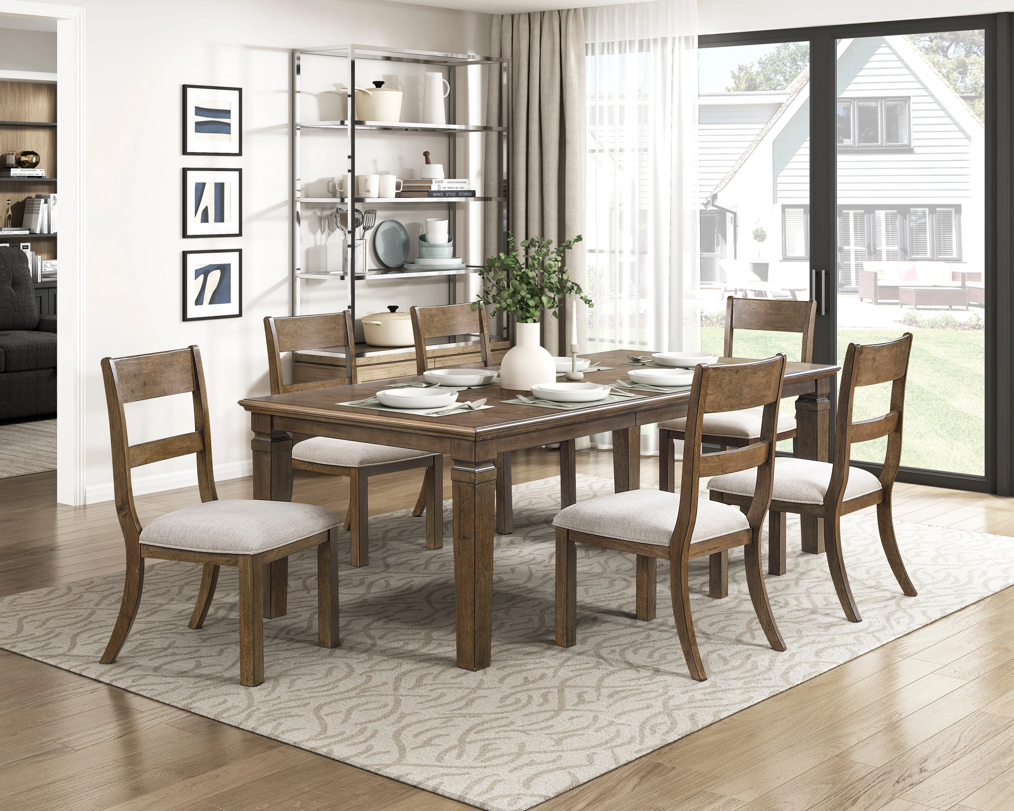 Quinn Light Brown Extendable Dining Table - Image 6