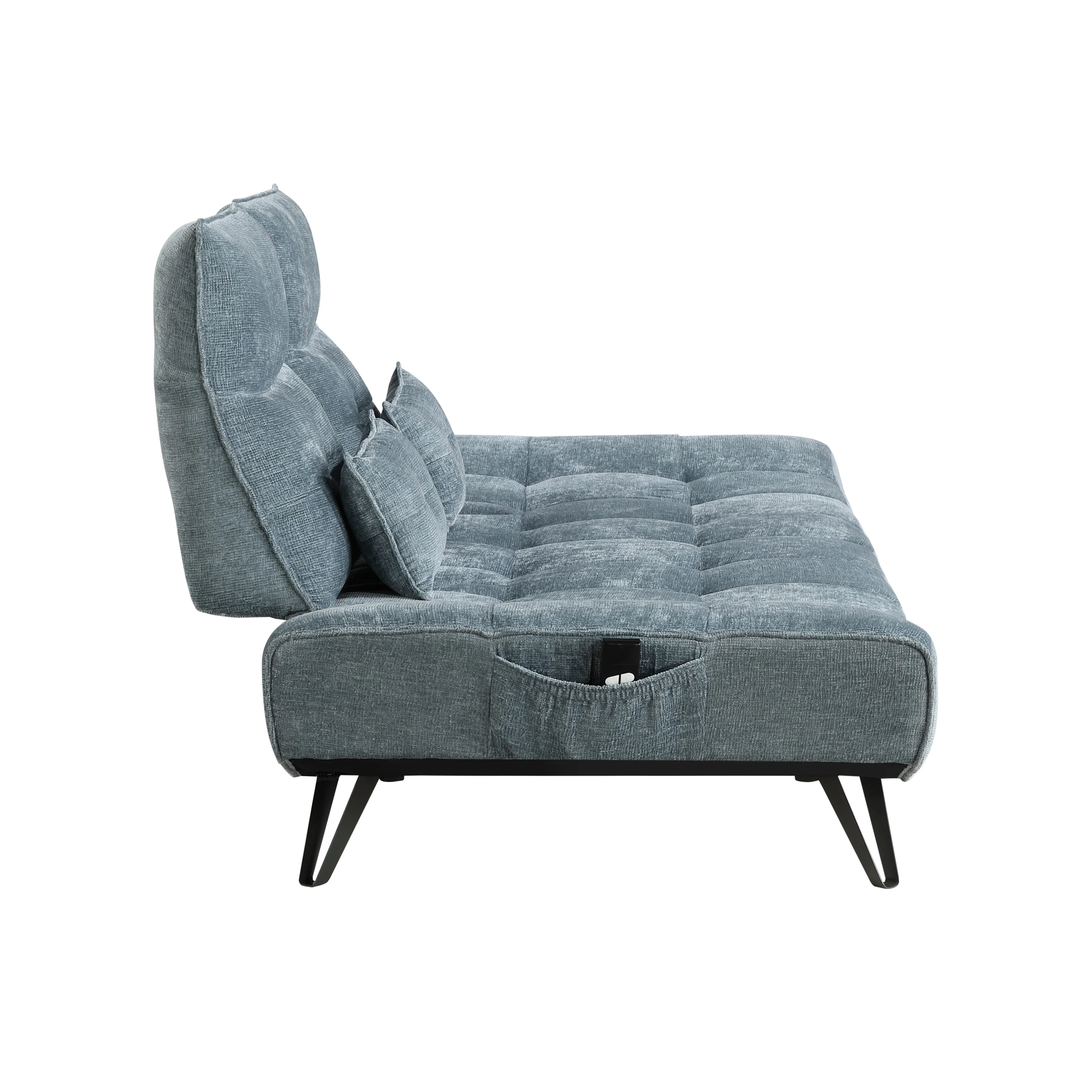 Quonsett Blue Sofa with Power Adjustable Seat - Image 8