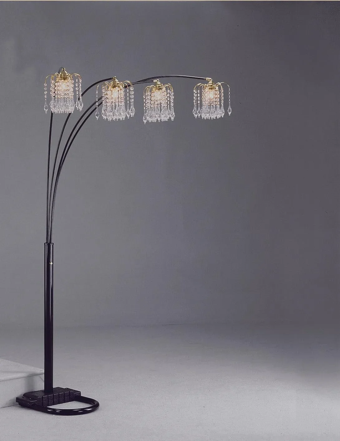 Rain Drop Arc Black 84" Floor Lamp - Image 2