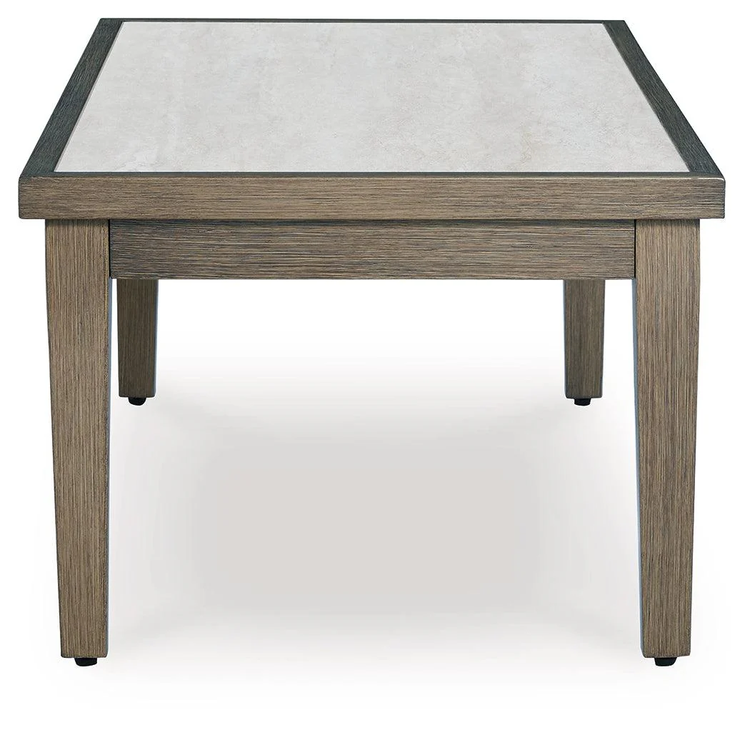 Rainier Ranch Brown/Beige Outdoor Coffee Table - Image 2