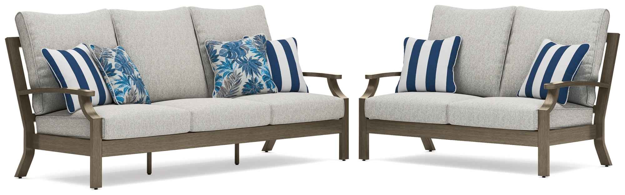 Rainier Ranch Brown/Beige Outdoor Sofa and Loveseat - Image 12