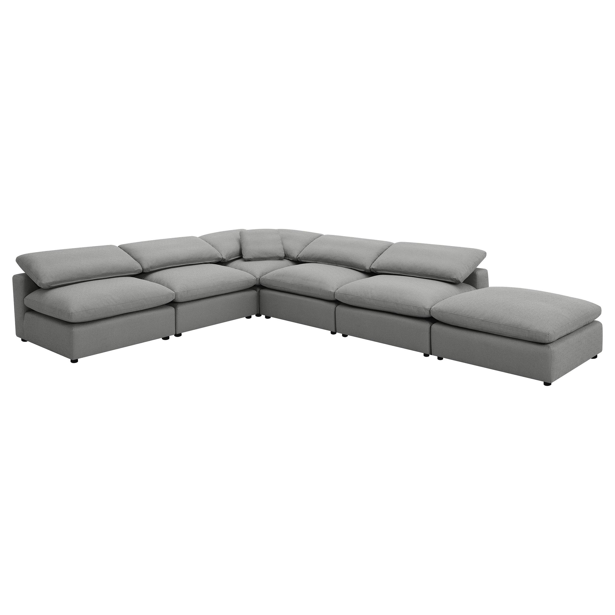 Raleigh Grey Boucle Upholstered Armless Chair - Image 14