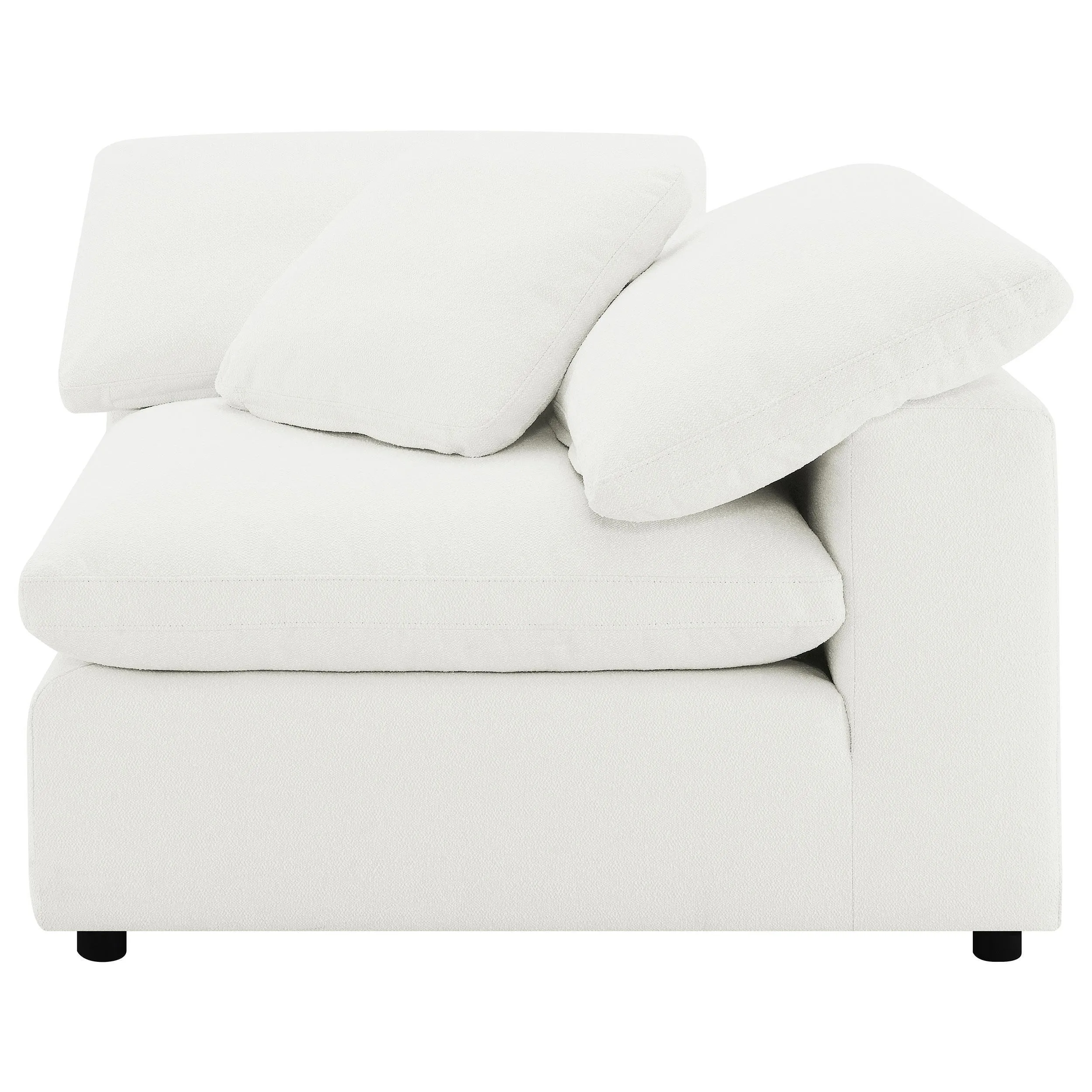 Raleigh Ivory Boucle Upholstered Corner Chair - Image 3