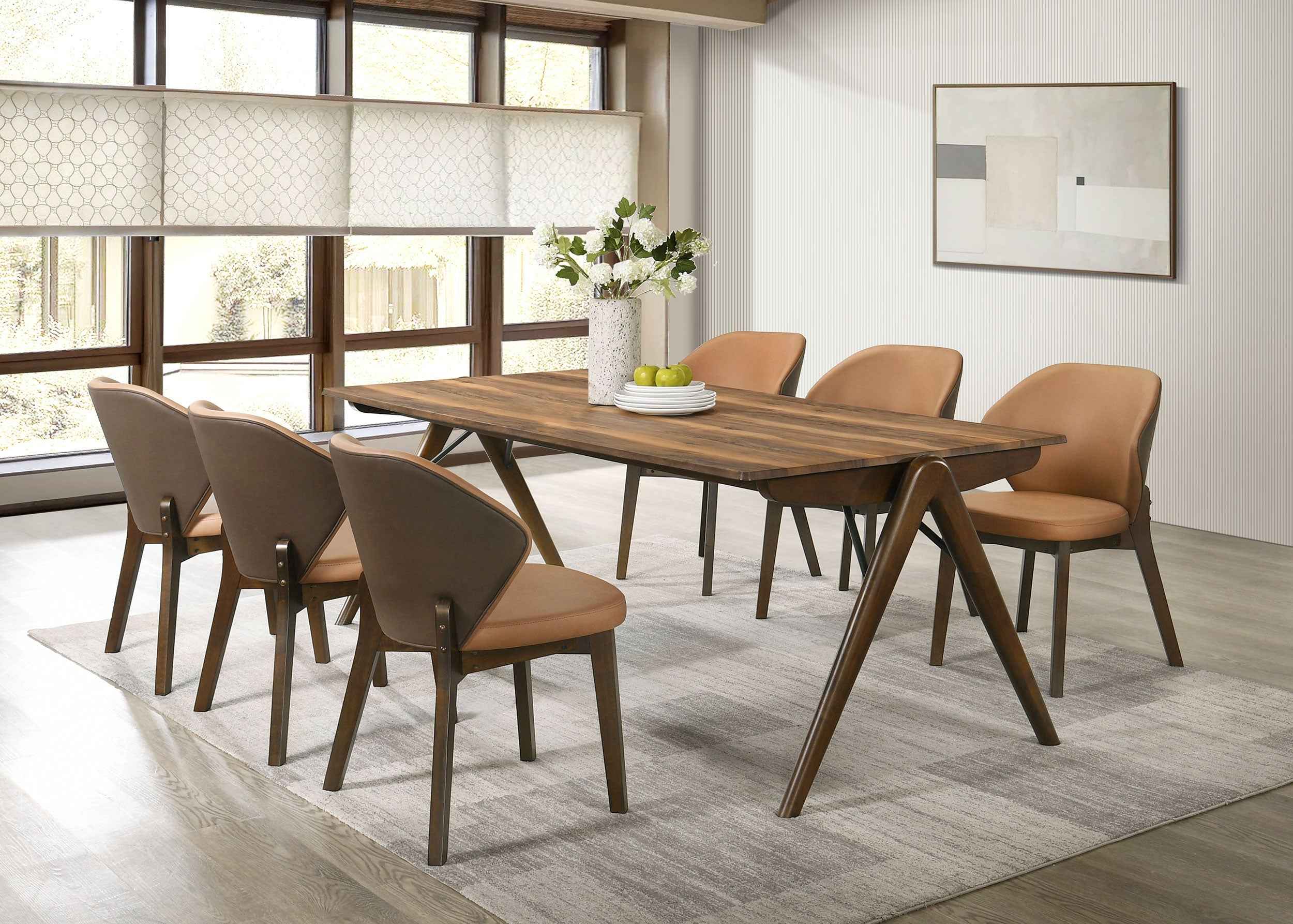Randolph Sheesham/Brown 7-piece Rectangular Dining Room Set
