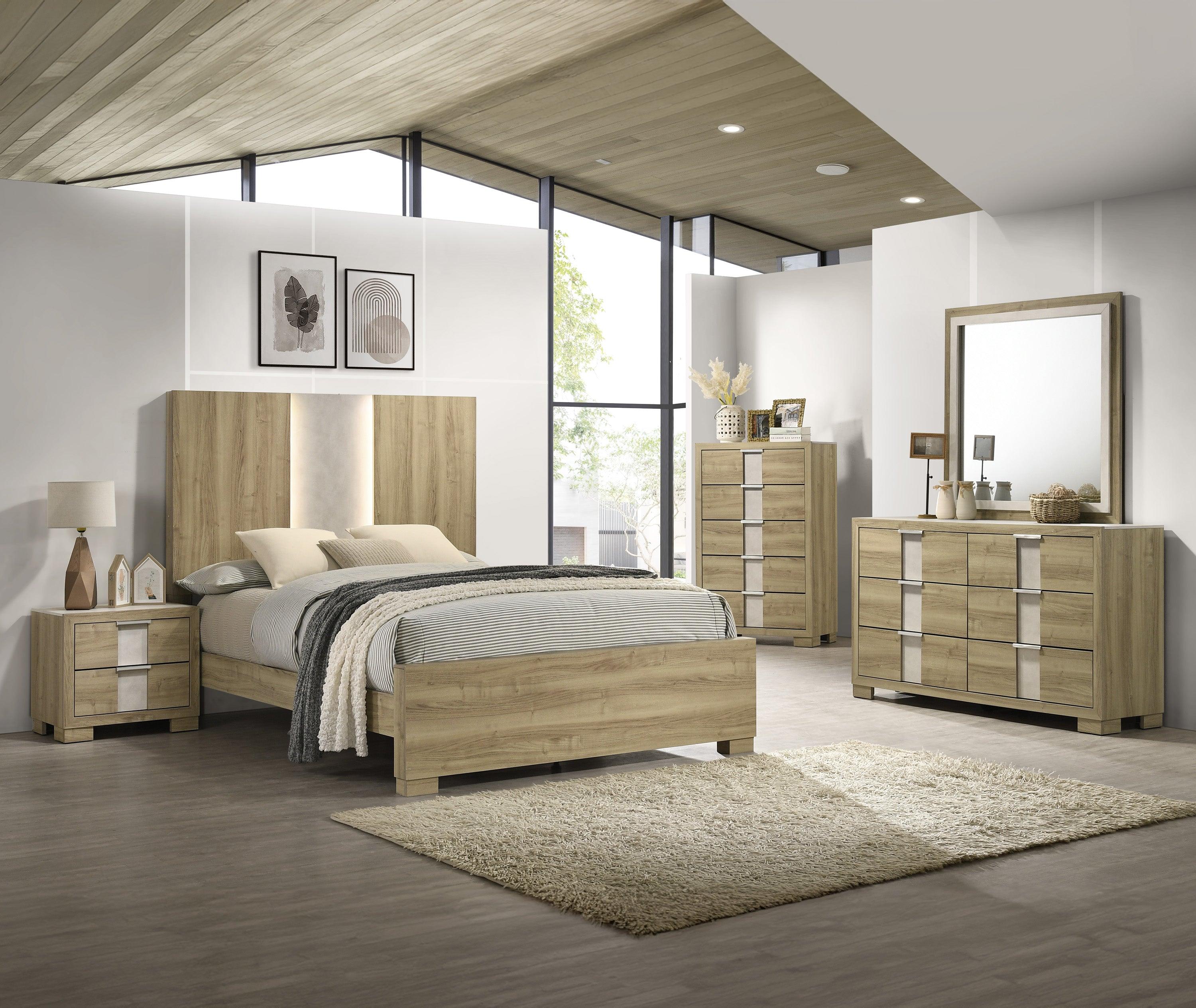 Rangley Driftwood King LED Panel Bed - Image 3