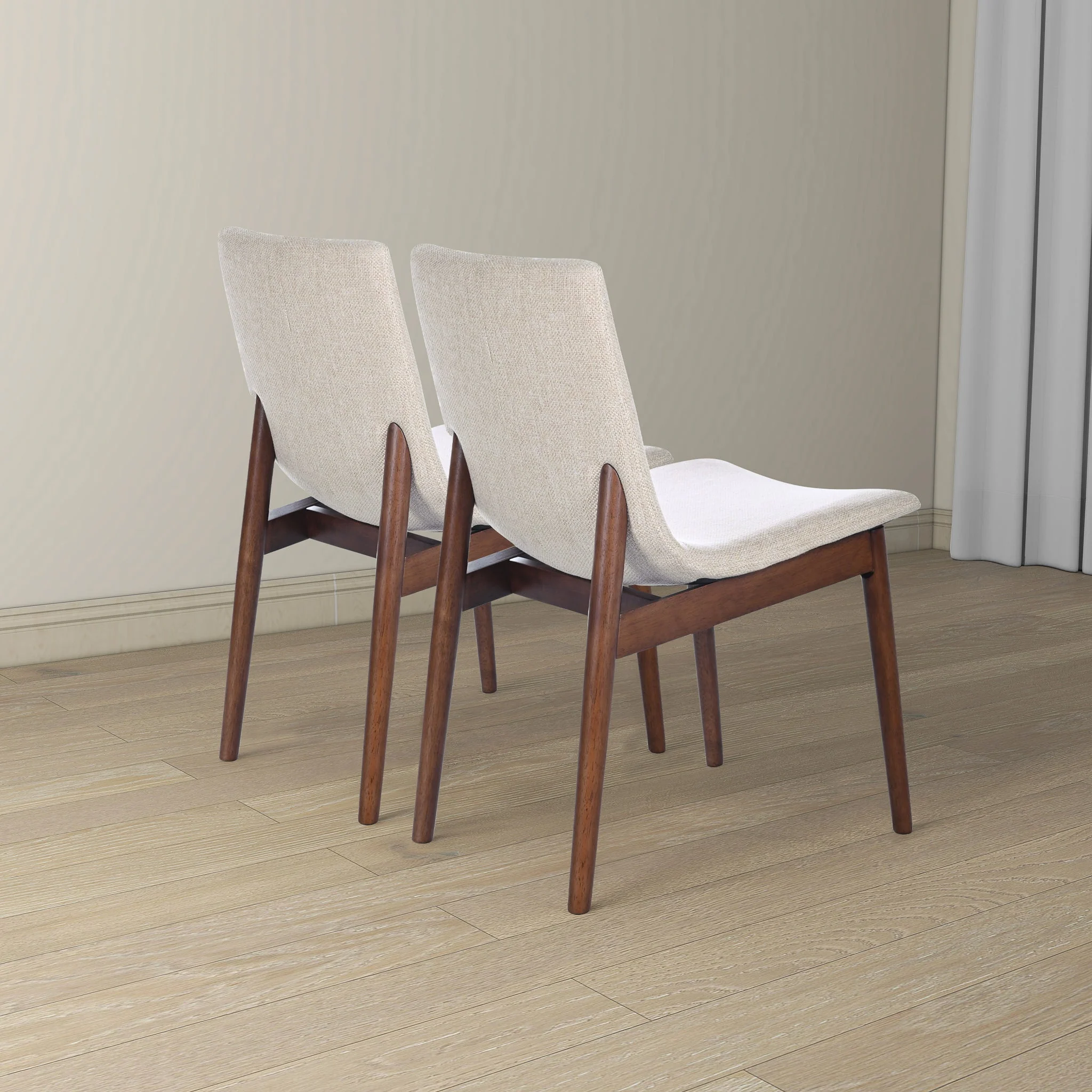 Ravel Beige Fabric Dining Chair Set of 2 - Image 5