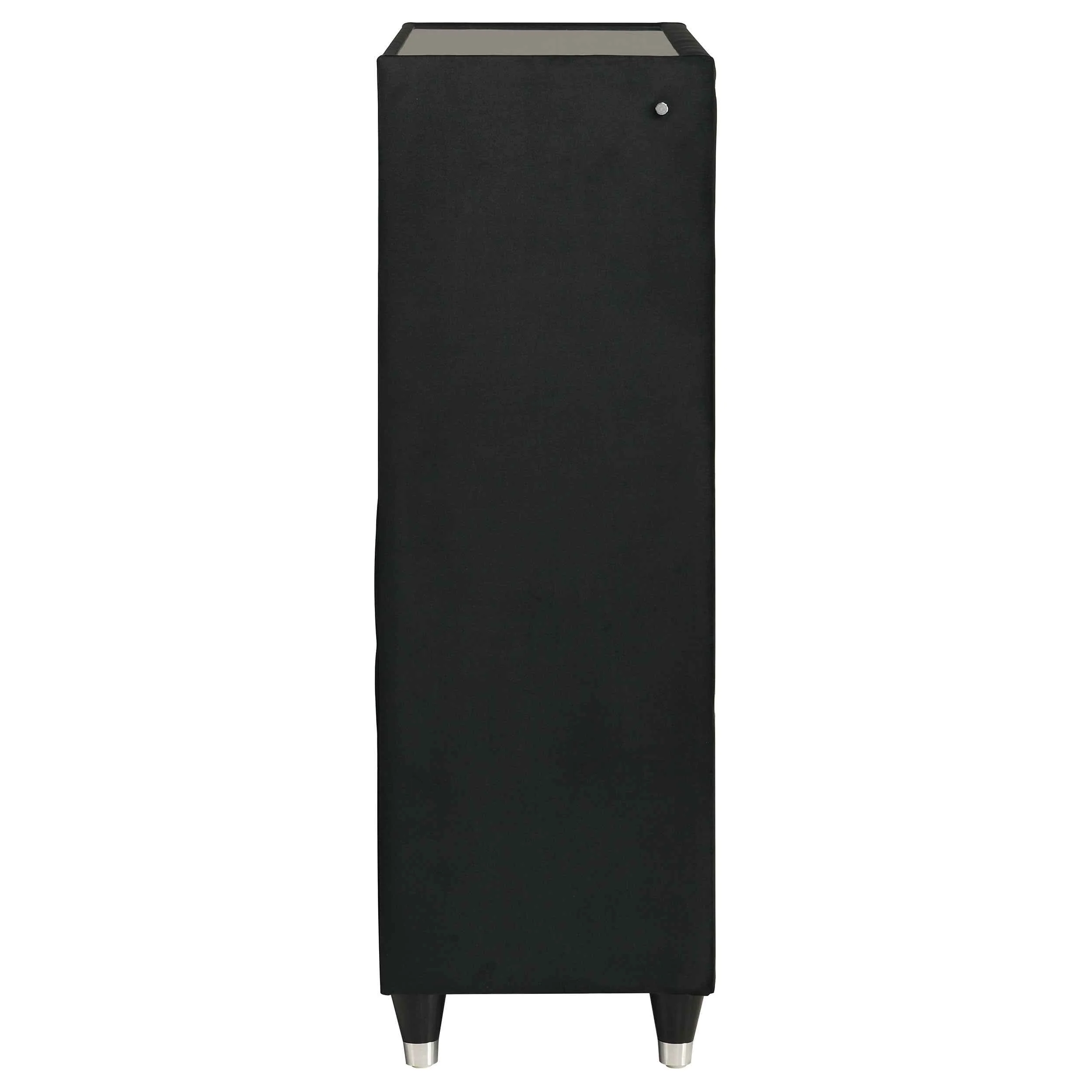 Ravenne Black 5-drawer Velvet Upholstered LED Chest of Drawers - Image 9