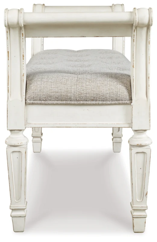 Realyn Antique White Accent Bench - Image 4