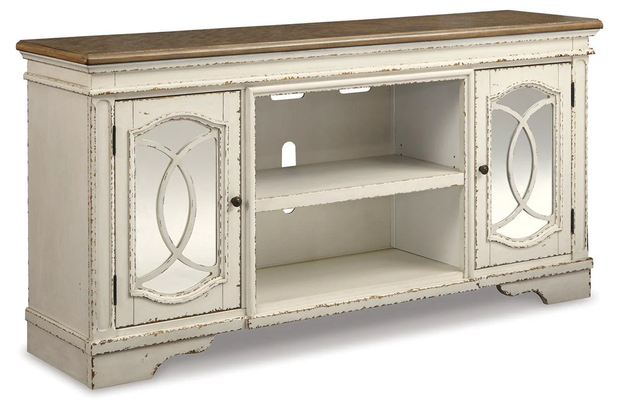 Realyn Chipped White 74" TV Stand - Image 9