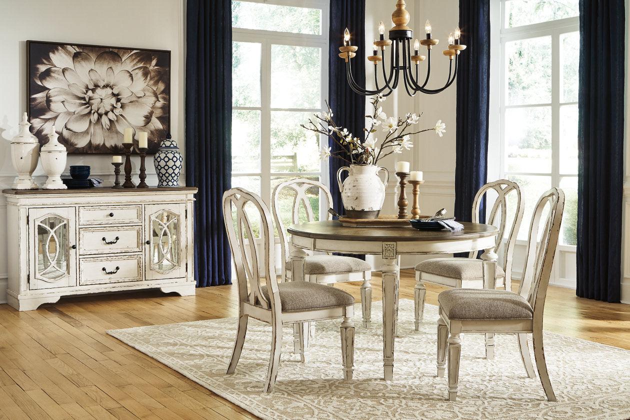 Realyn Chipped White Oval Dining Extension Table - Image 2