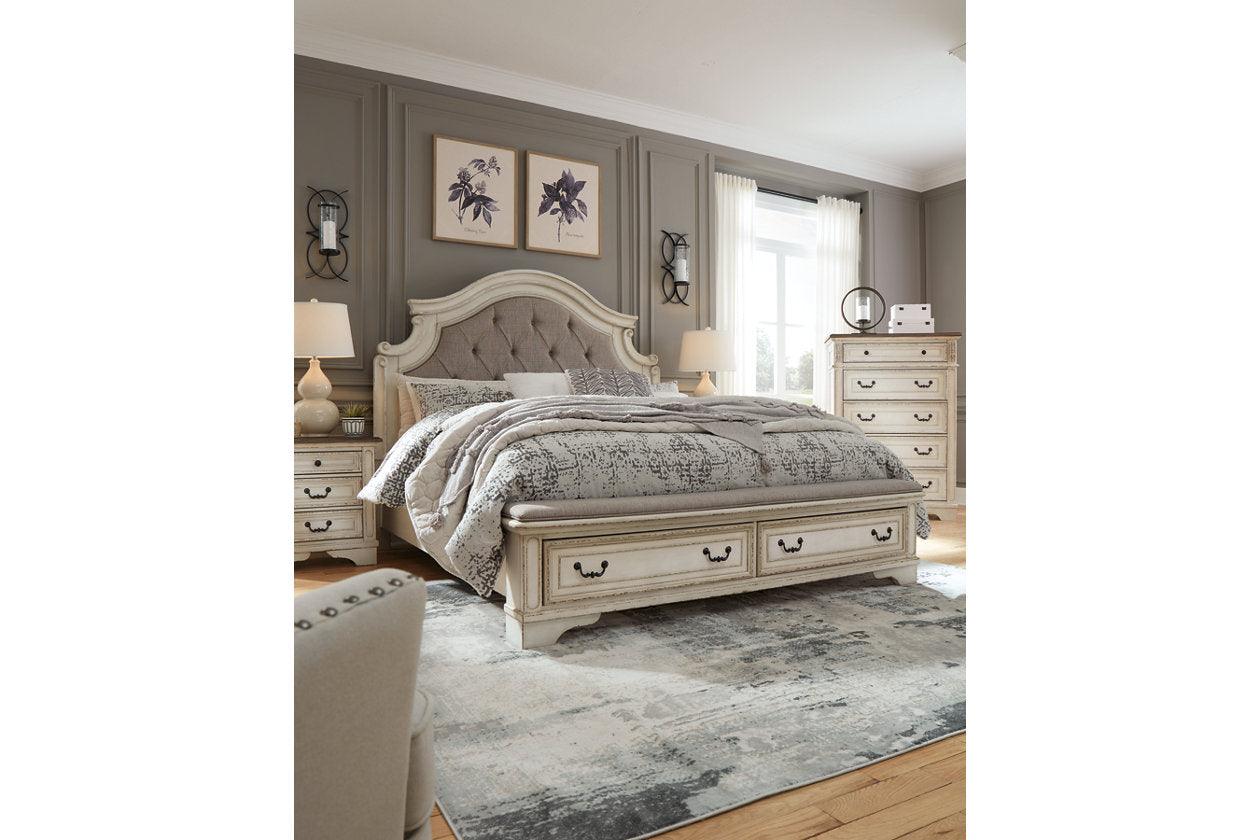 Realyn Two-tone Queen Upholstered Storage Platform Bed - Image 6
