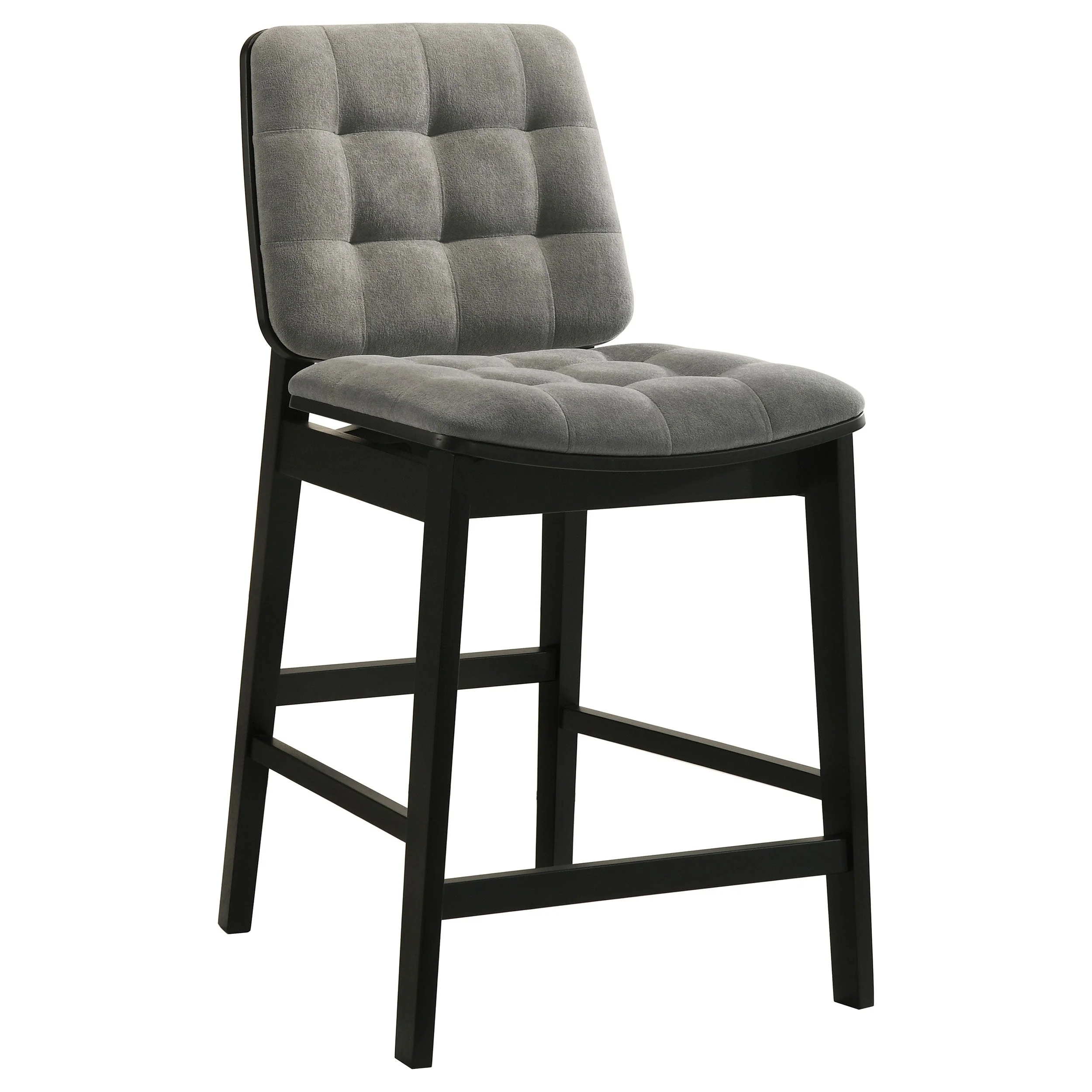 Redbridge Grey/Black Velvet Upholstered Counter Chair (Set of 2) - Image 3