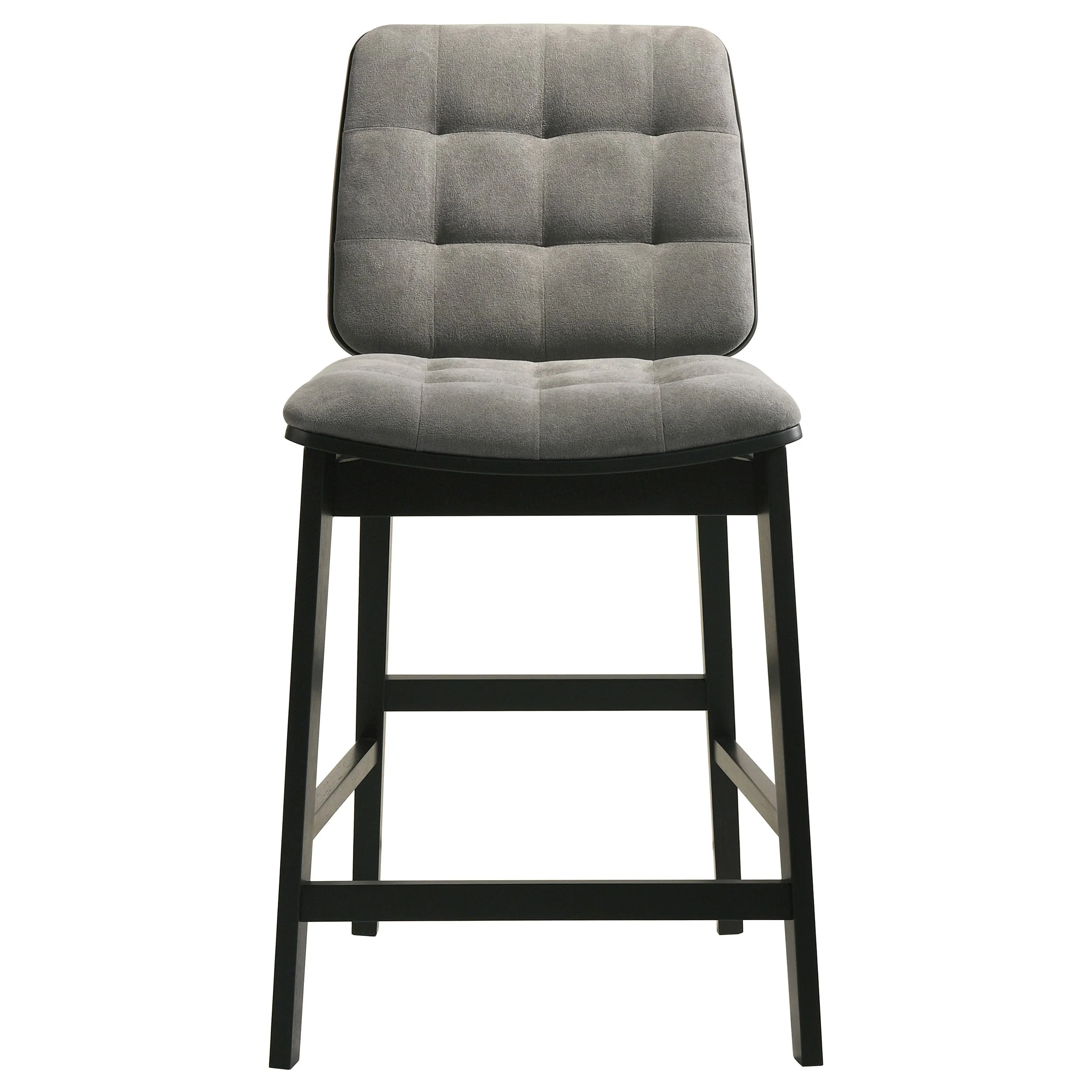 Redbridge Grey/Black Velvet Upholstered Counter Chair (Set of 2) - Image 4