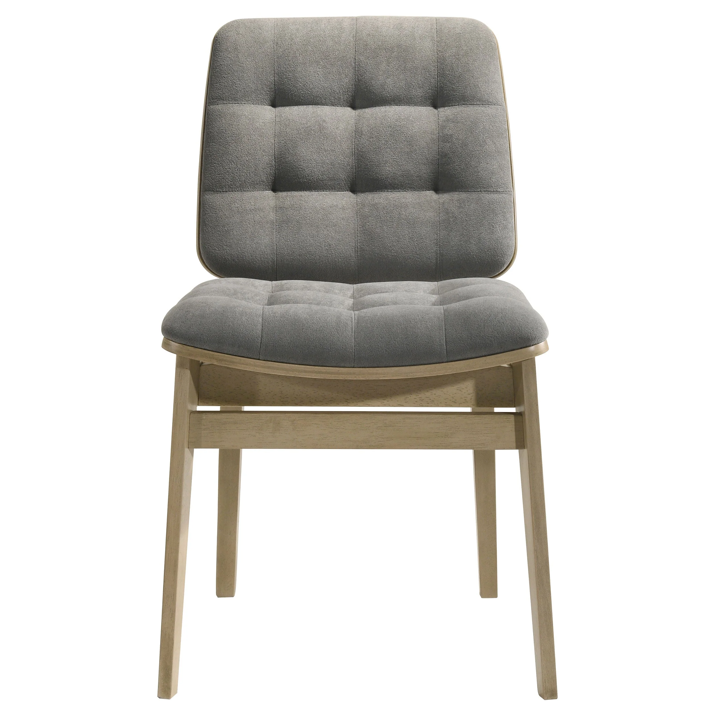 Redbridge Grey/Natural Oak Velvet Upholstered Side Chair (Set of 2) - Image 4