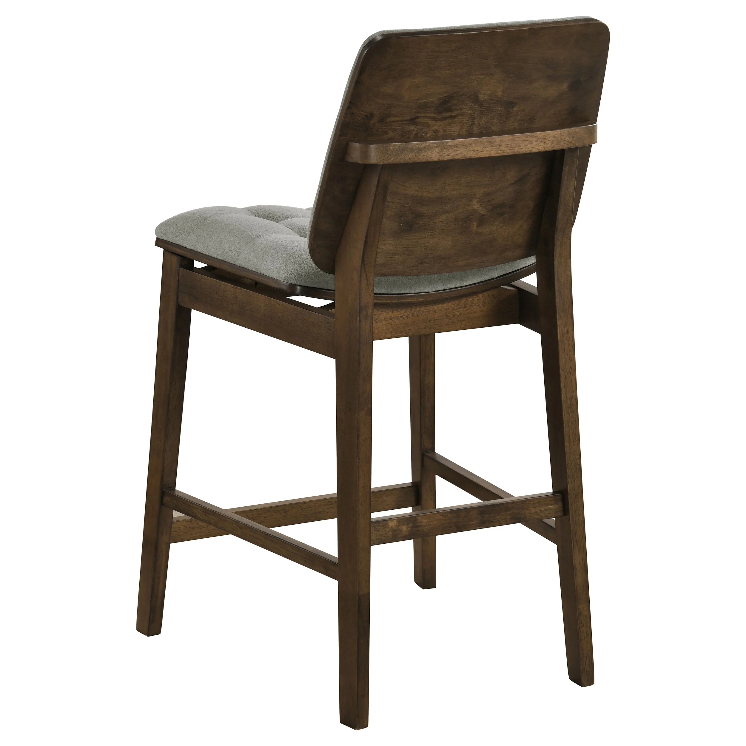Redbridge Grey/Walnut Velvet Upholstered Counter Chair (Set of 2) - Image 6