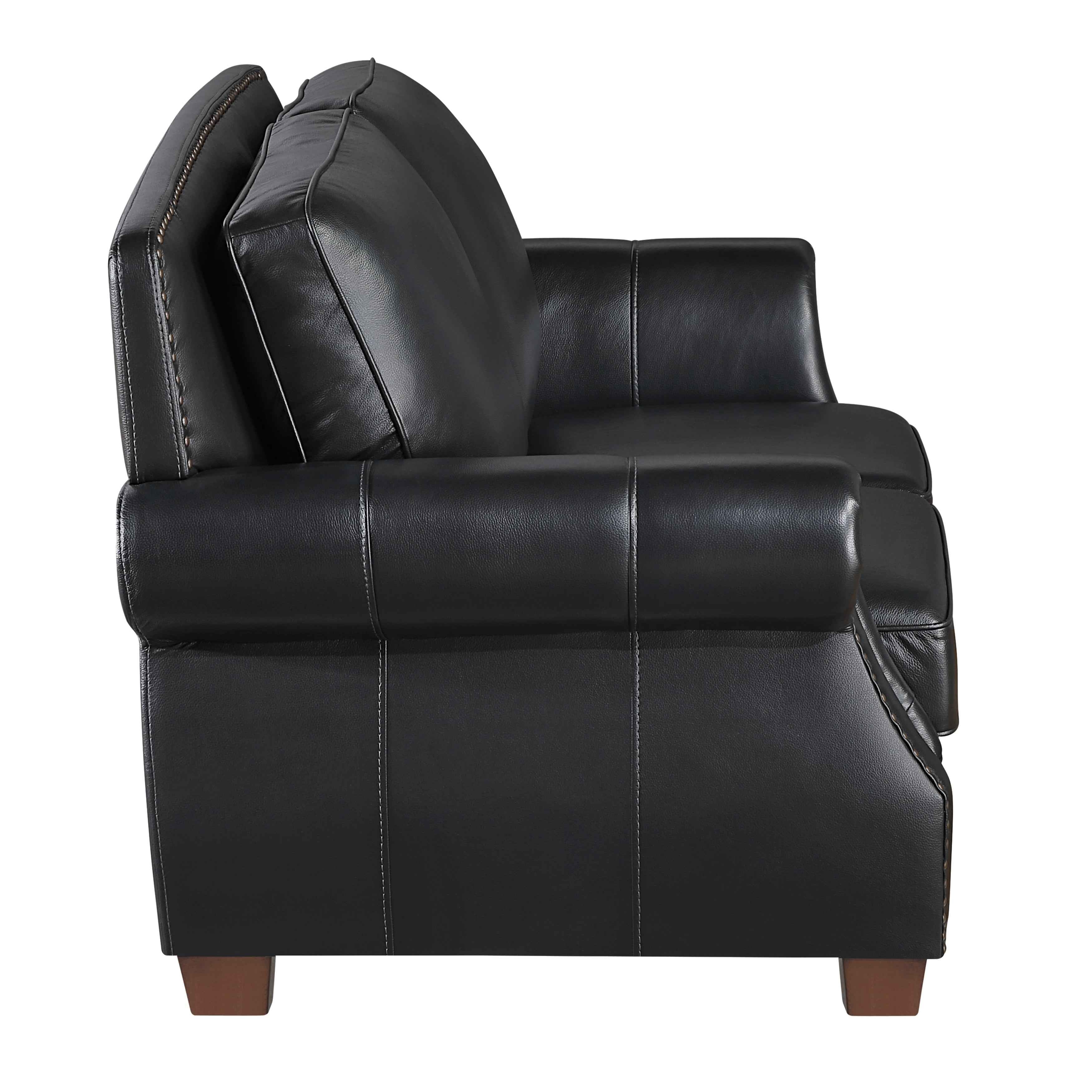 Remington Black Leather Living Room Set - Image 7