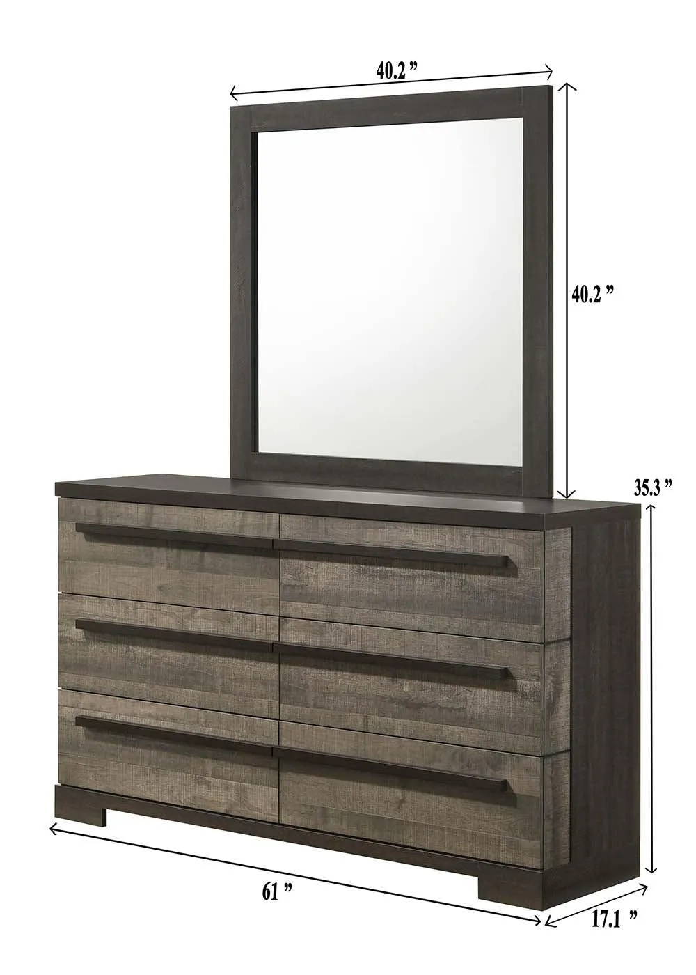 Remington Brown and Gray Panel Bedroom Set - Image 7