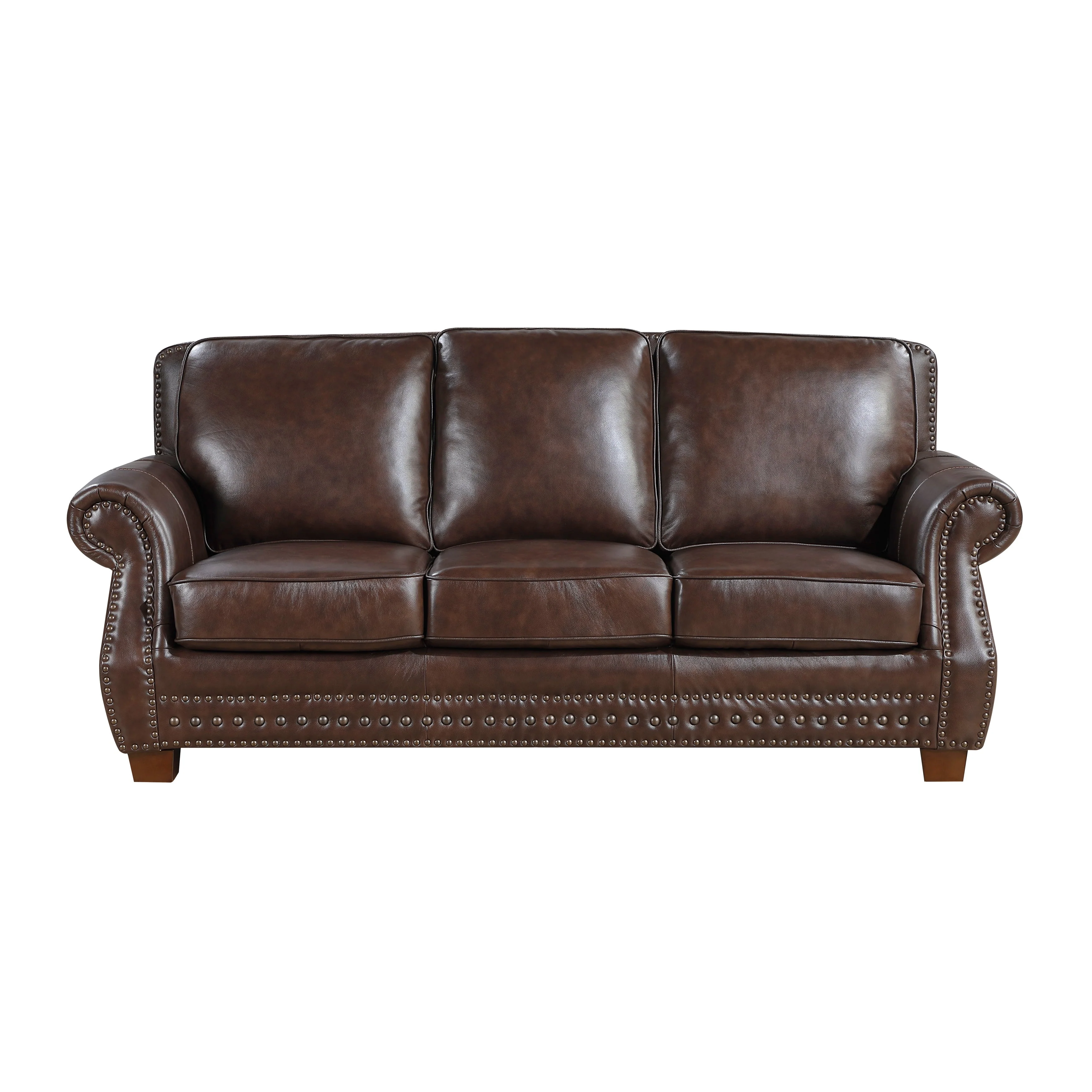 Remington Brown Leather Reclining sofa and Loveseat - Image 3