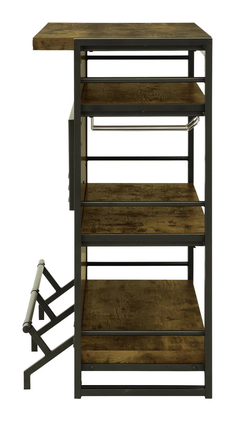 Renaldi Antique Nutmeg Bar Unit with Stemware Rack - Image 4