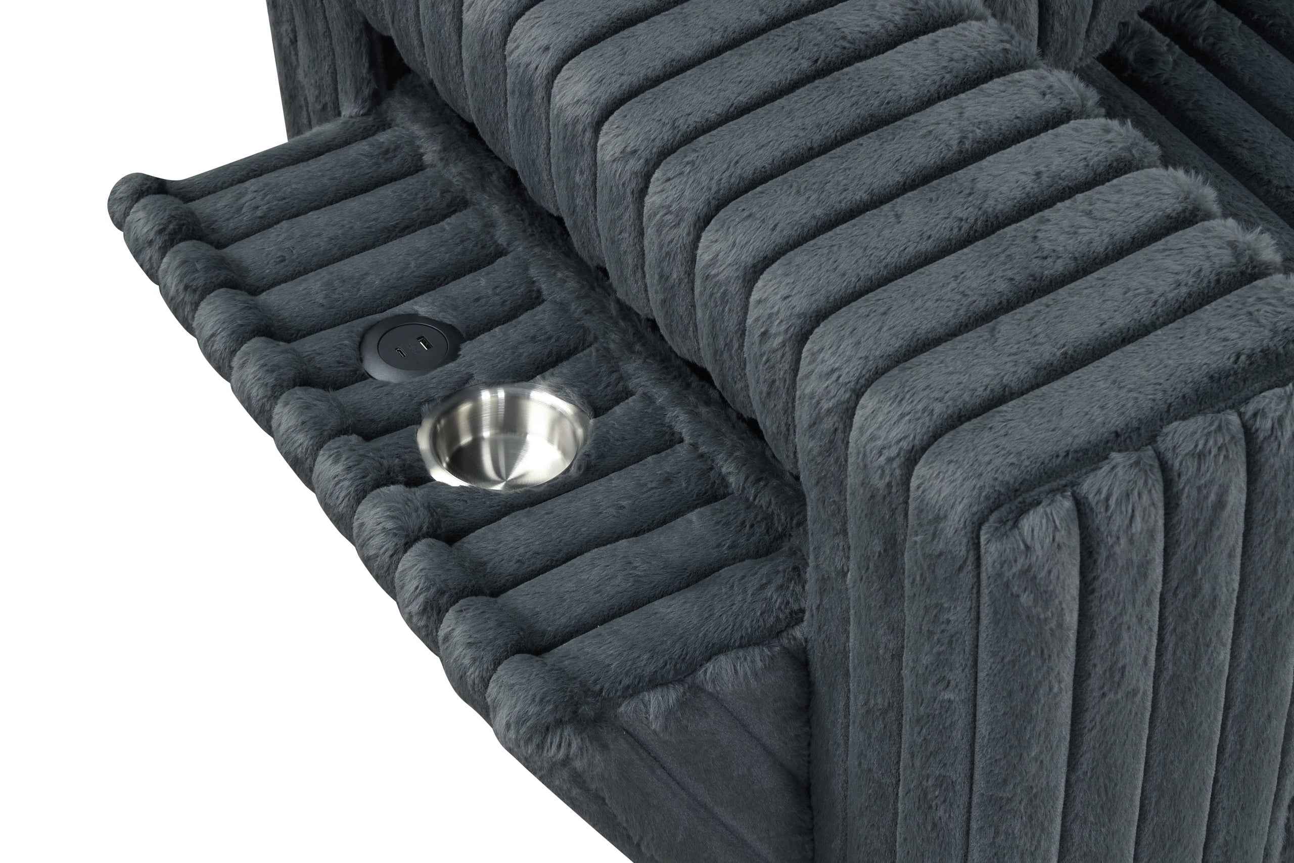 Rene Charcoal RAF Reversible Sectional - Image 3