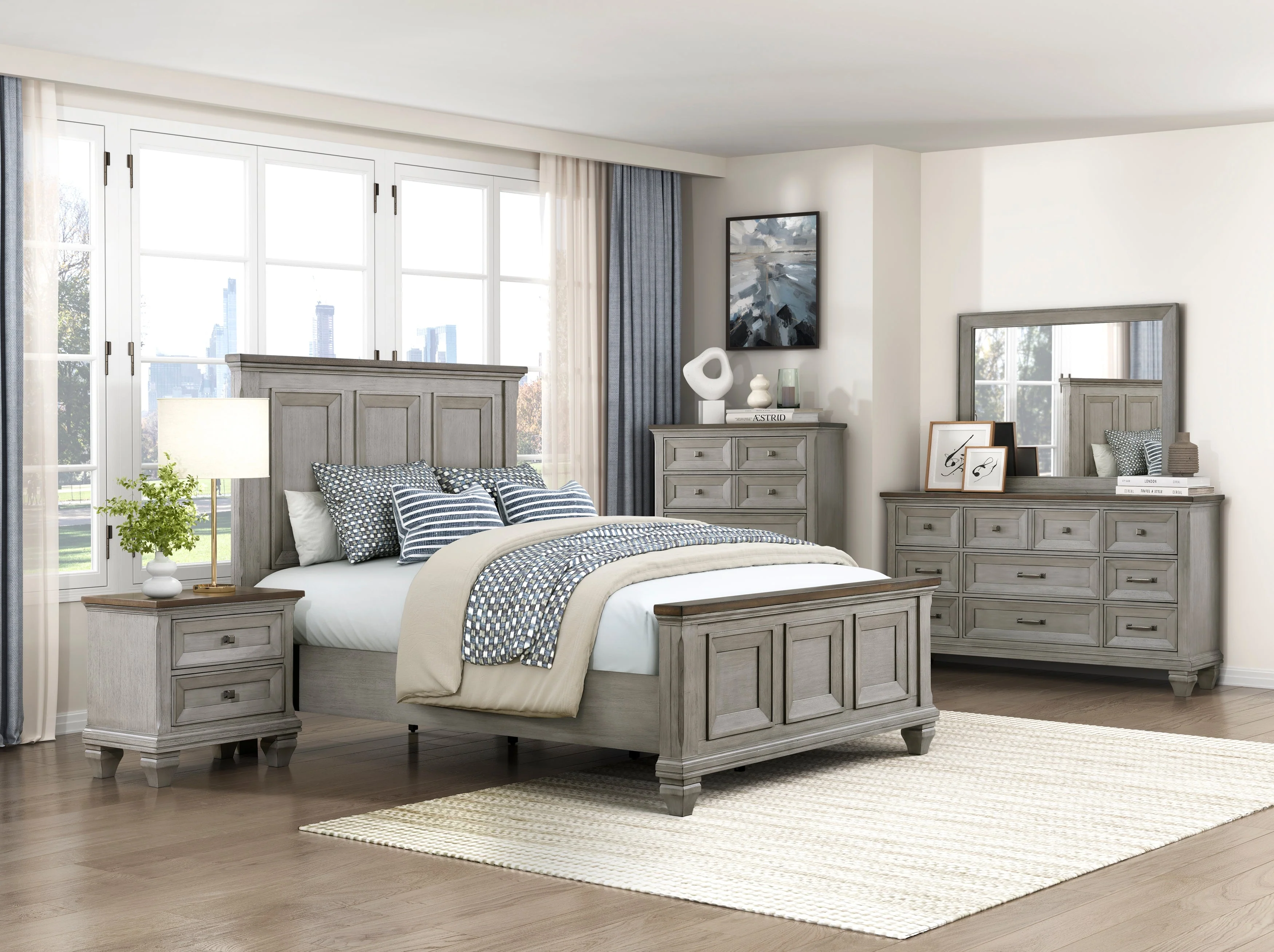 Renton Antique Gray Chest - Image 3