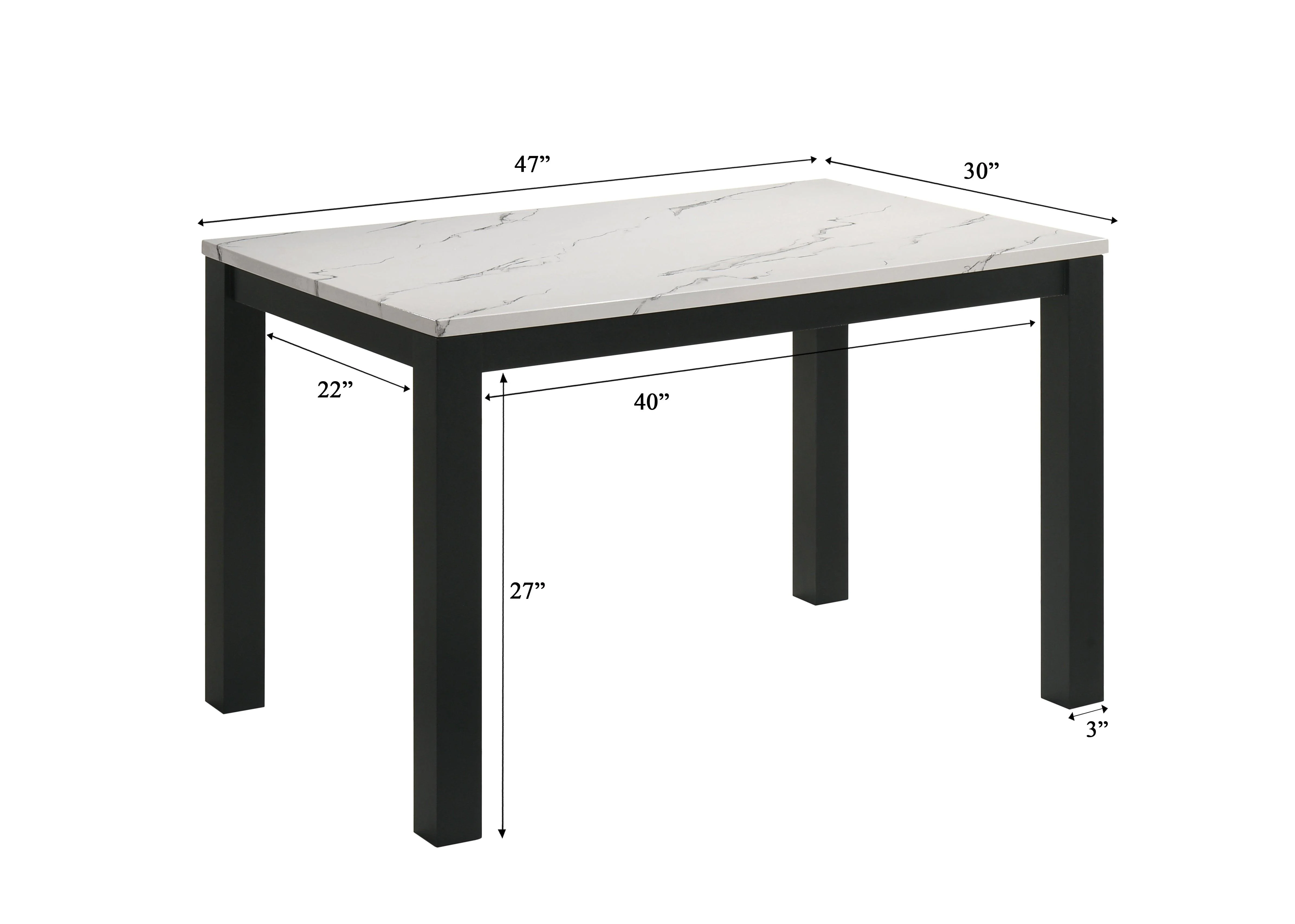 Resia Black and White Dining Set - Image 6