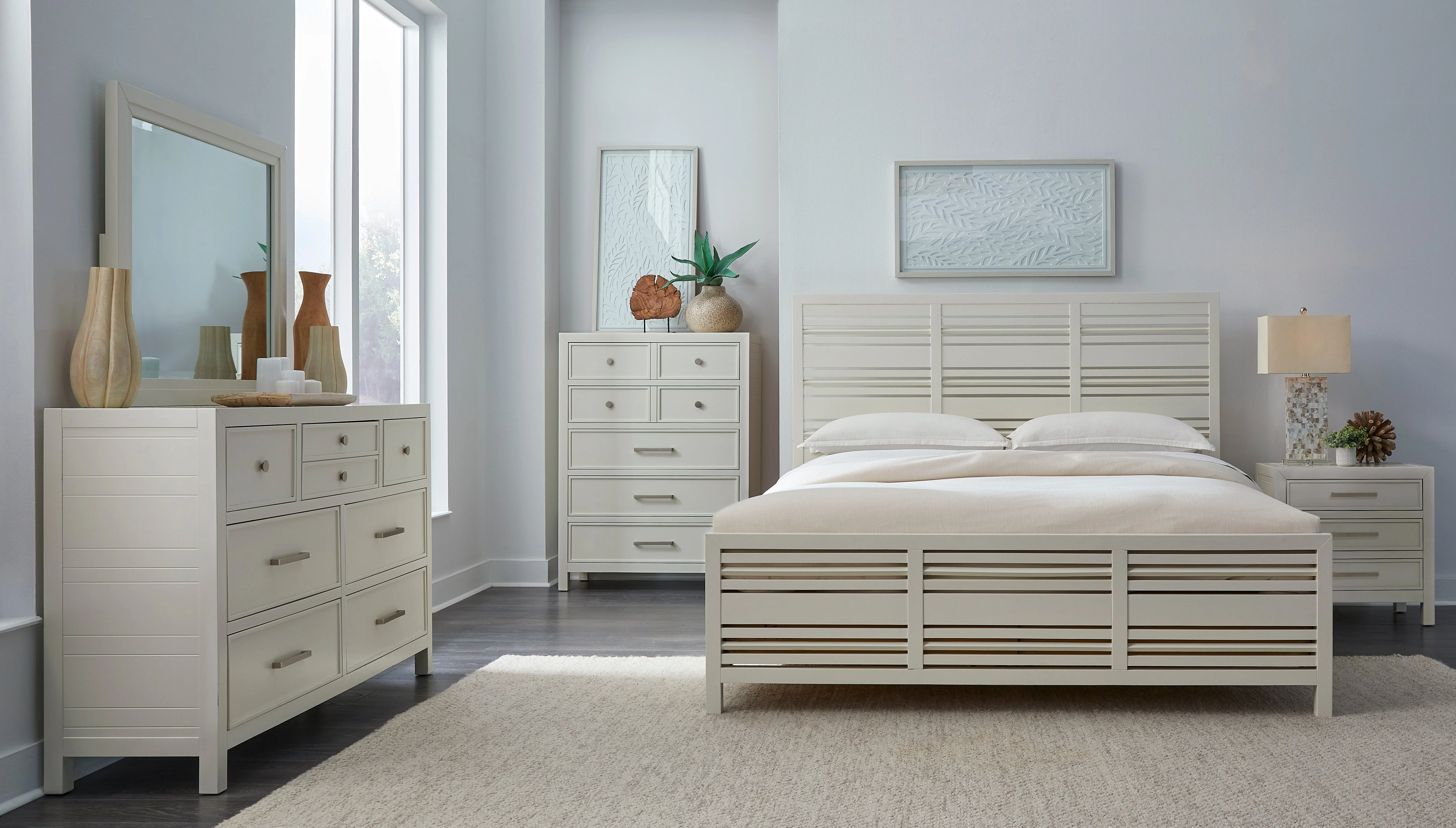 Retreat Slatted Platform Bed in Snowfall - Image 7