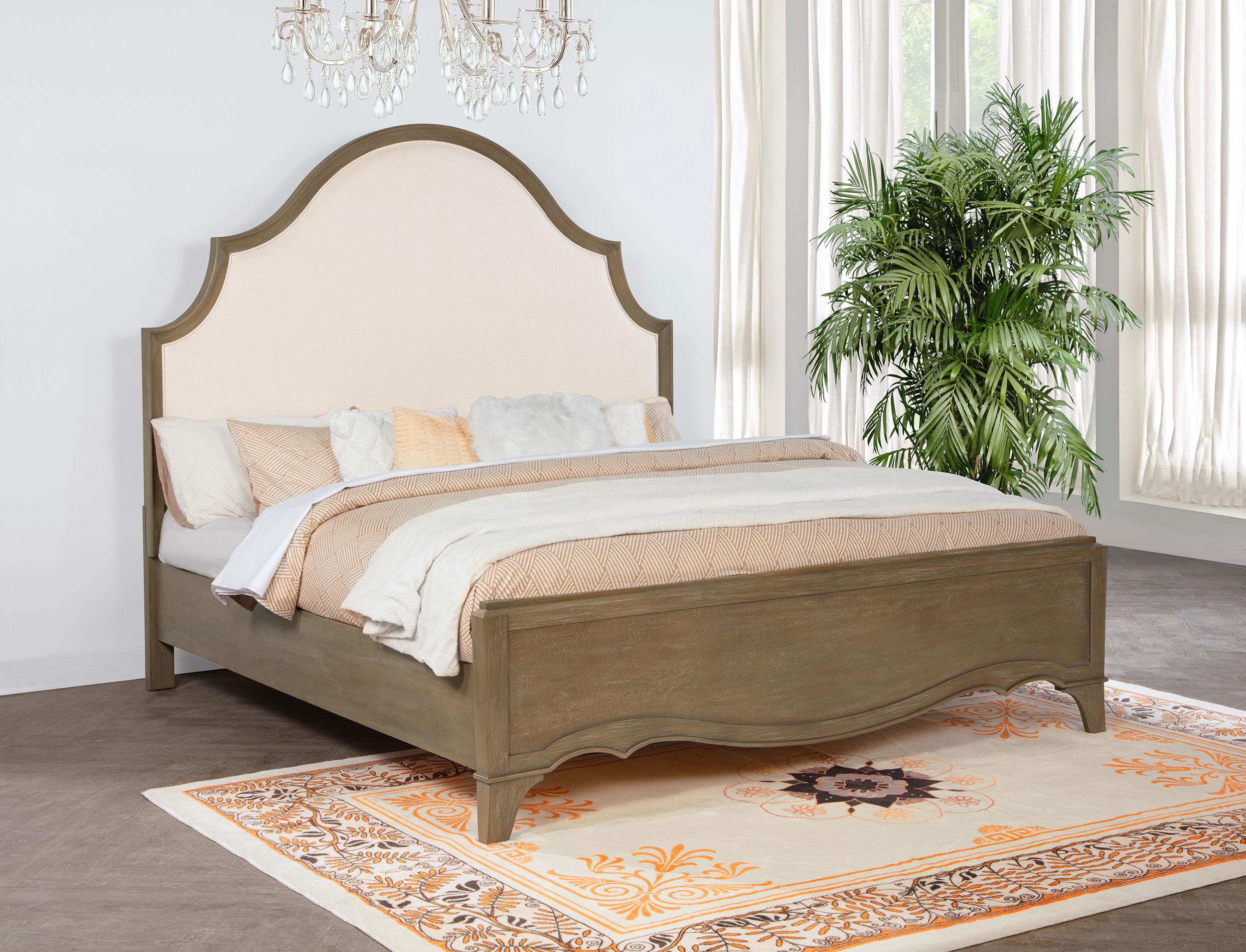 Revello Washed Mango California King Panel Bed