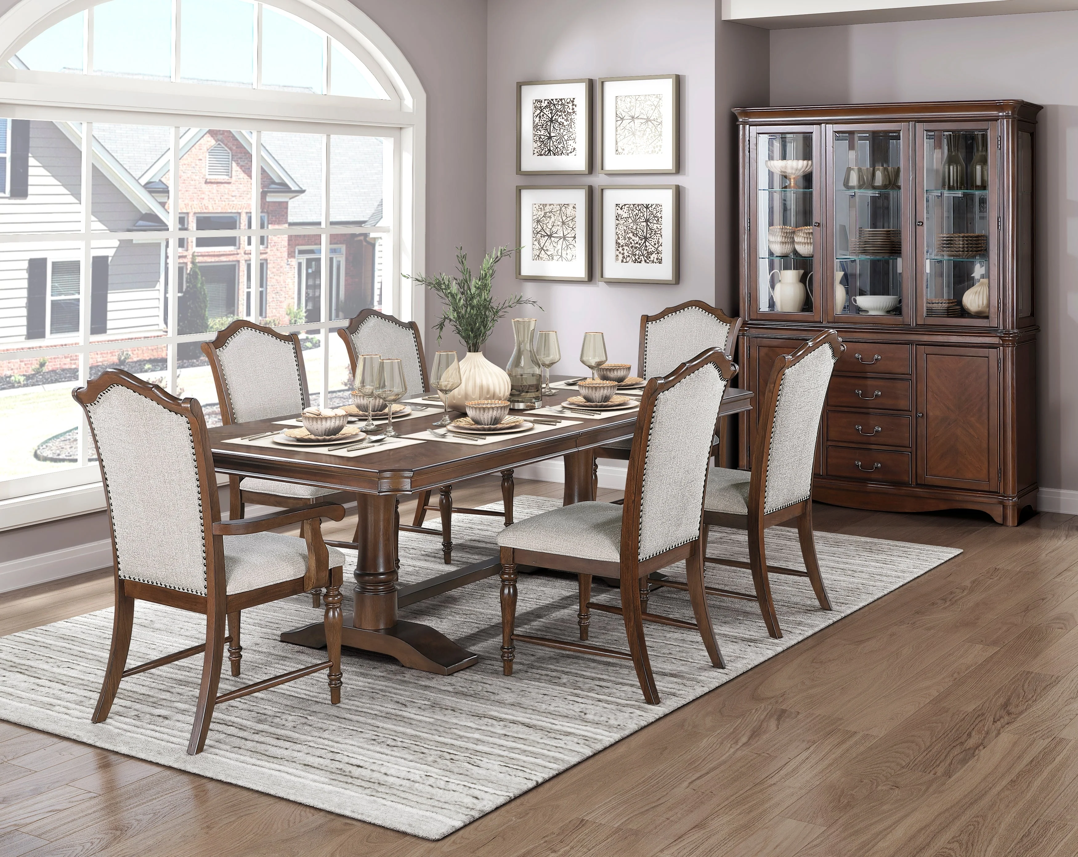 Rexford Cherry Dining Arm Chair, Set of 2 - Image 4