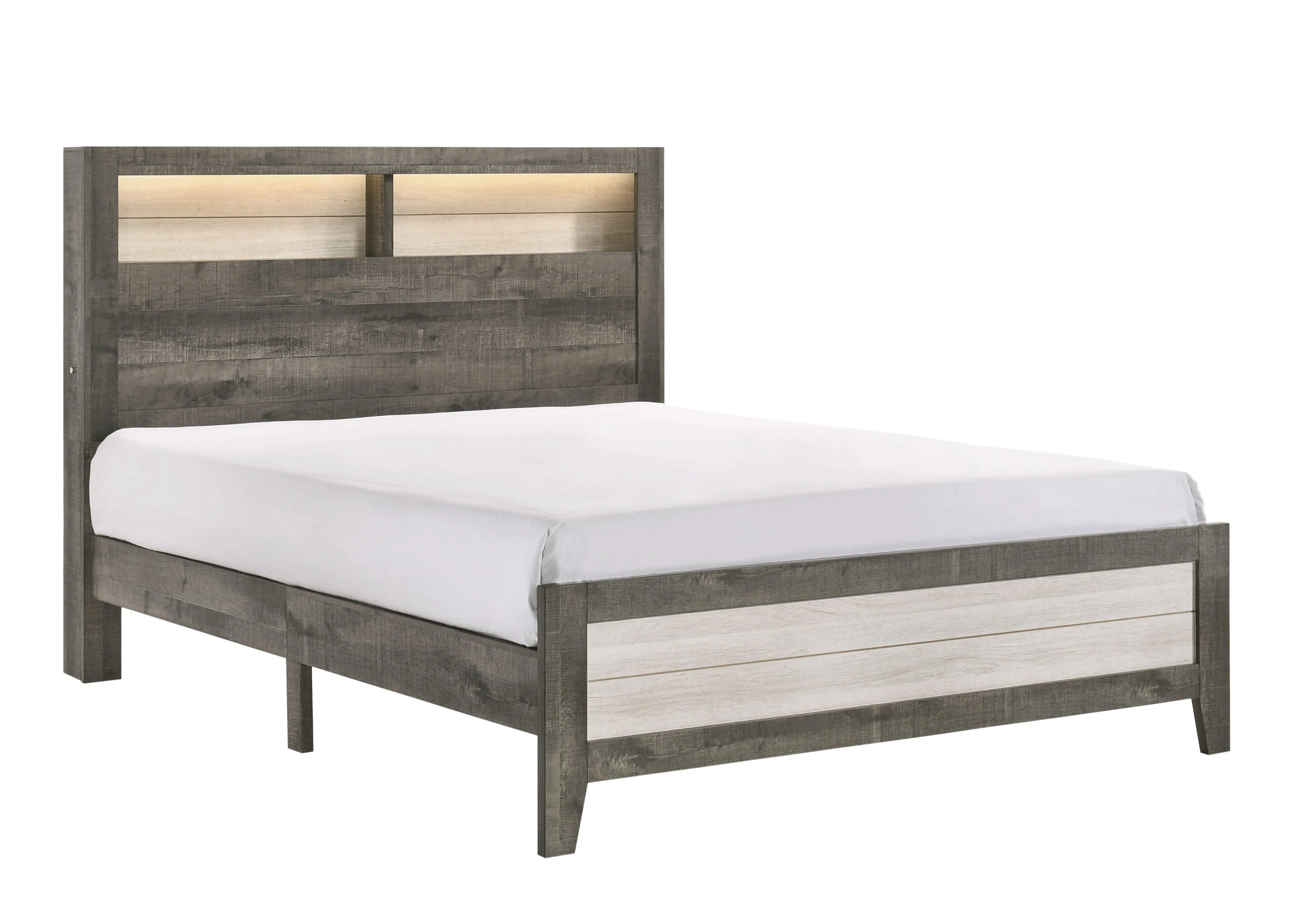 Rhett Brown and Cream LED Platform Bedroom Set - Image 2