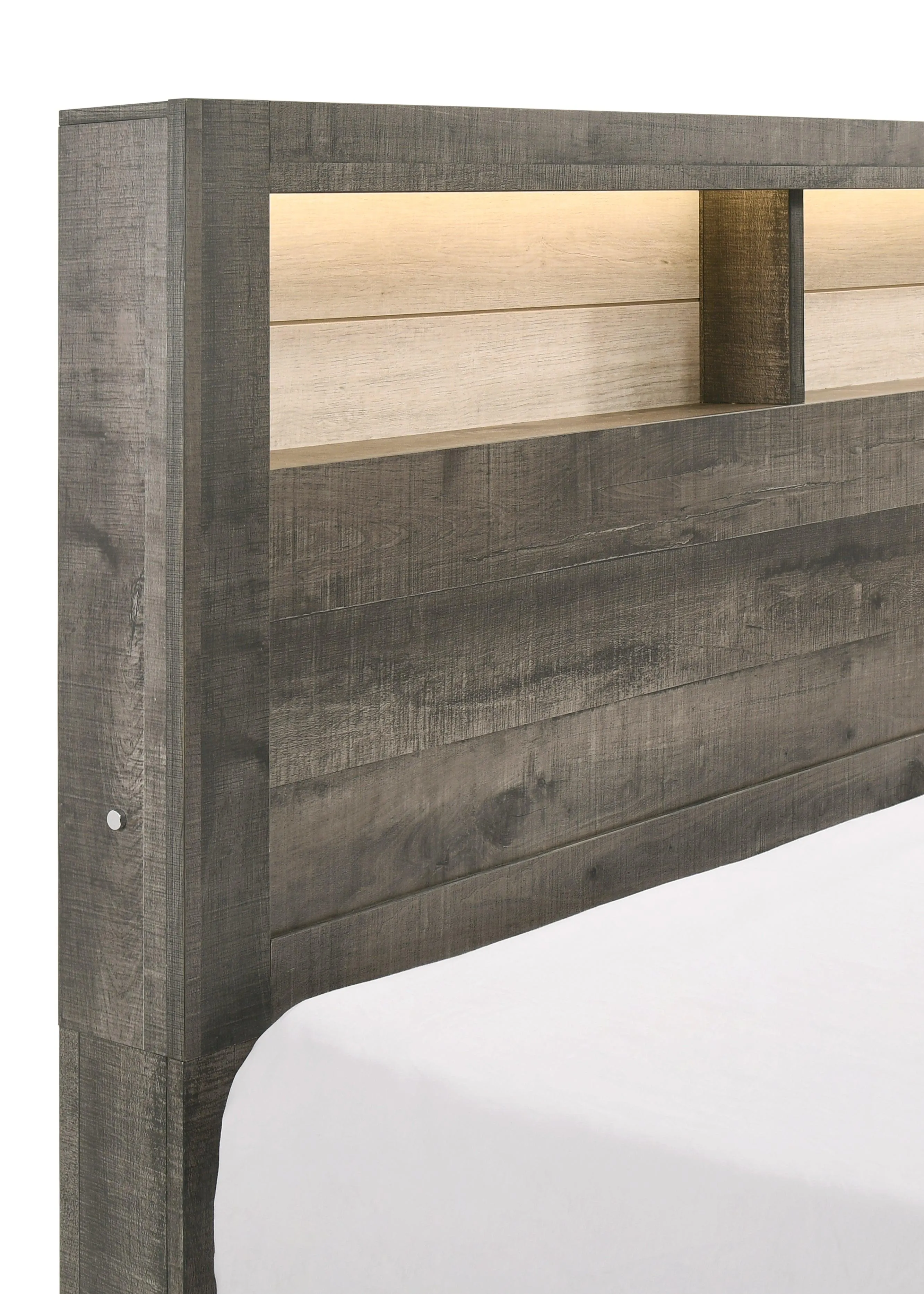 Rhett Brown and Cream Queen LED Platform Bed - Image 4